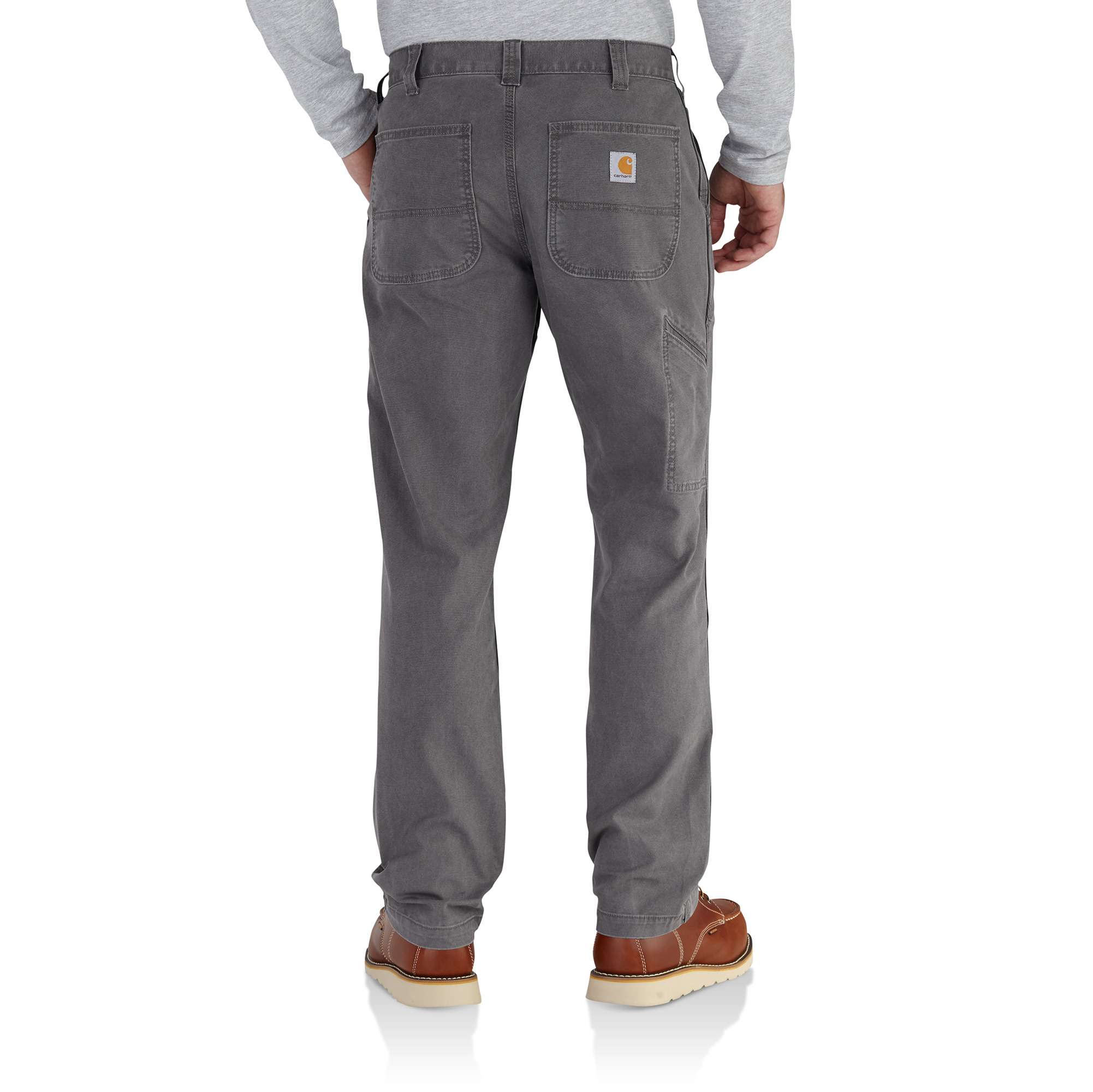 Pantalones de Trabajo de Lona Gris para Hombre con Corte Relajado de Carhartt (30 x 32)