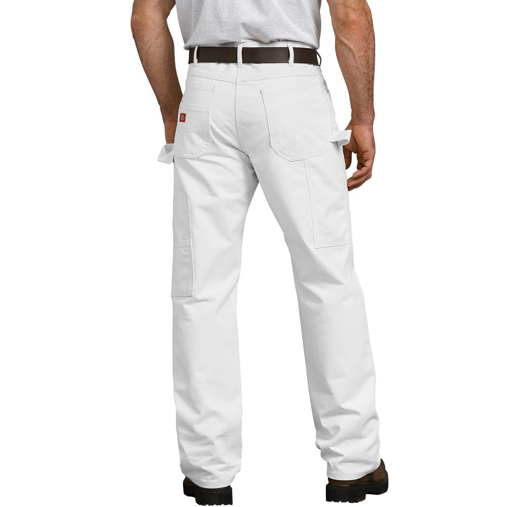 Pantalones de Trabajo de Lona Blanca para Pintores de Ajuste Holgado para Hombre de Dickies (36 x 30) 1953WH3630