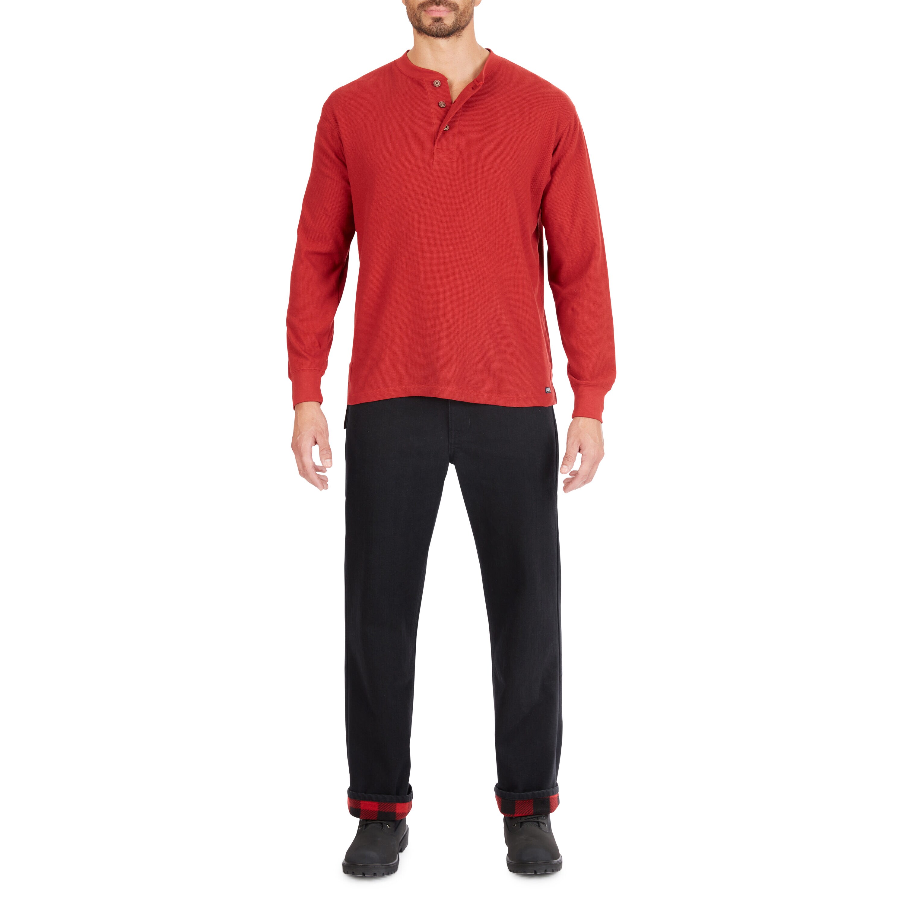 Pantalones de trabajo de mezclilla negra para hombre Smith's Workwear de corte relajado (40 x 30)