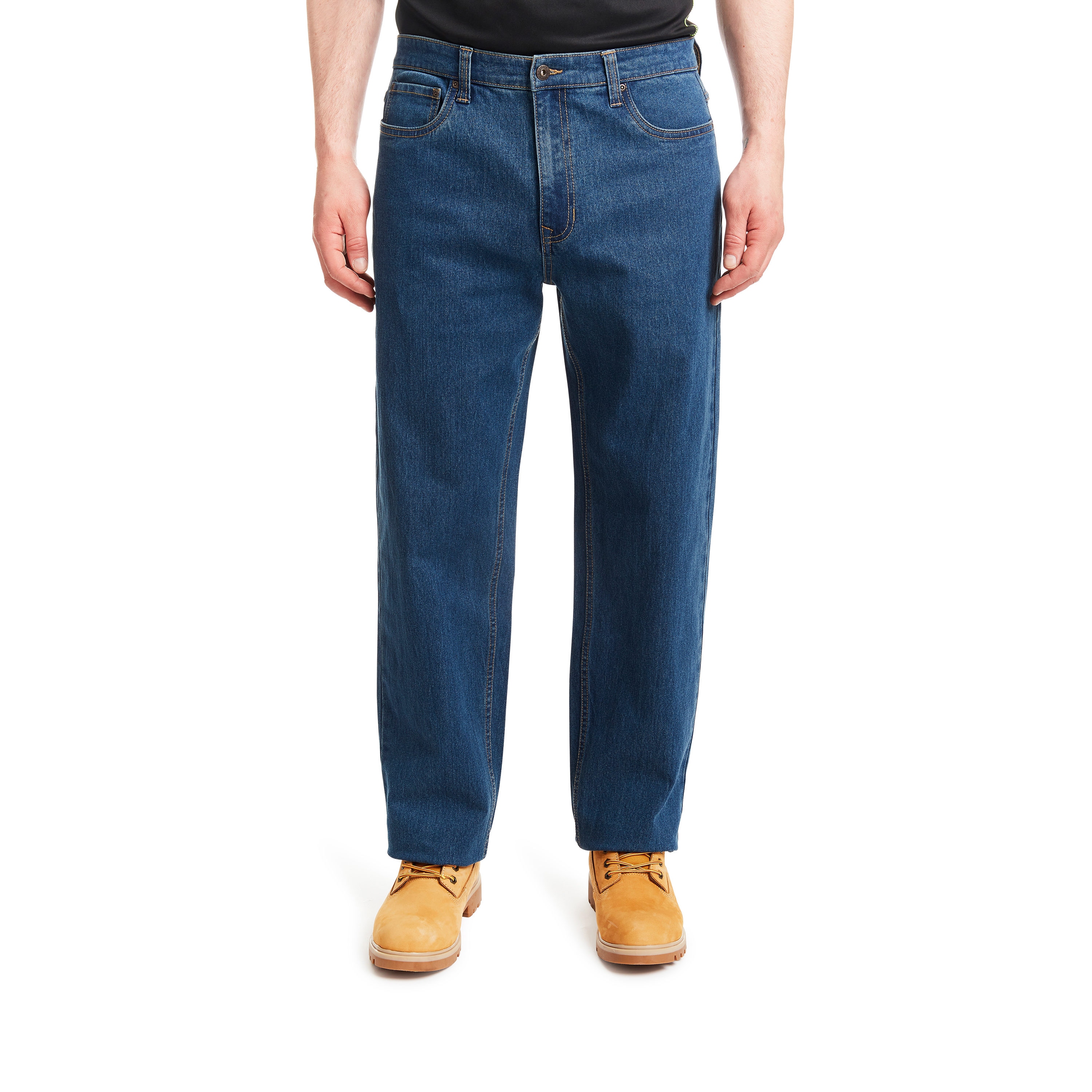 Pantalones de trabajo para hombre Smith's Workwear, corte relajado, lavado vintage claro en denim (talla 38 x 30)