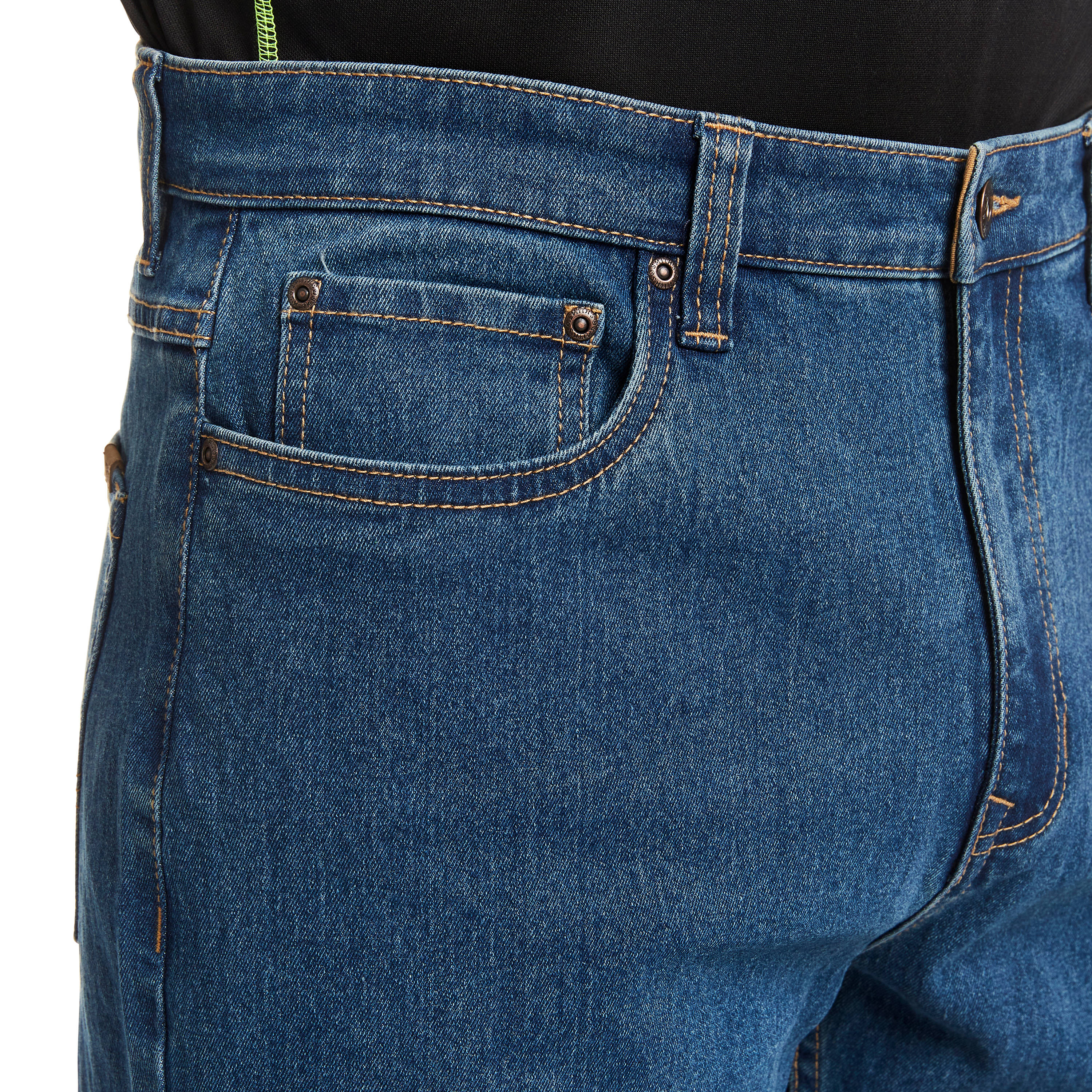 Pantalones de trabajo para hombre Smith's Workwear, corte relajado, lavado vintage claro en denim (talla 38 x 30)