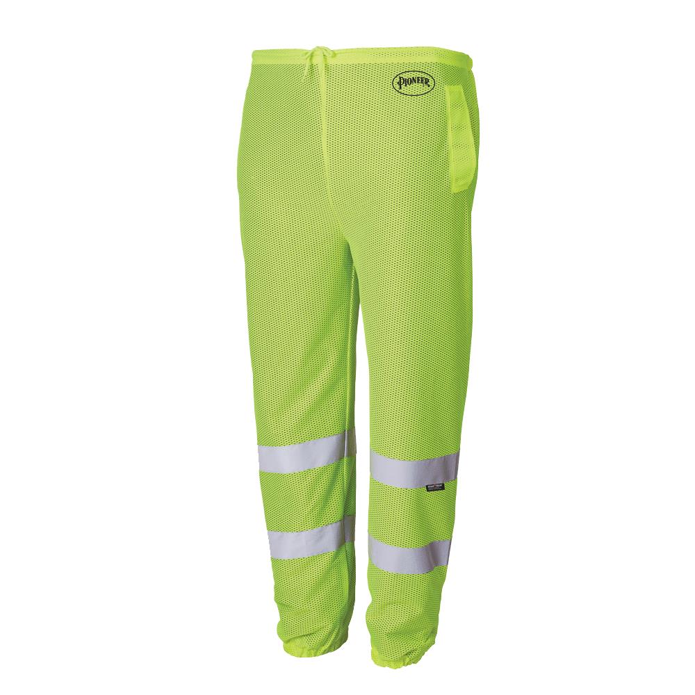 Pantalones de trabajo amarillo/verde de alta visibilidad, ajuste regular, unisex, para adulto de Pioneer (2XL/3XL)