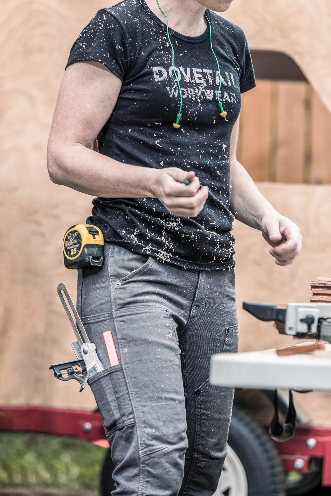 Pantalones de trabajo de lienzo gris para mujeres de Dovetail Workwear (10 x 32)