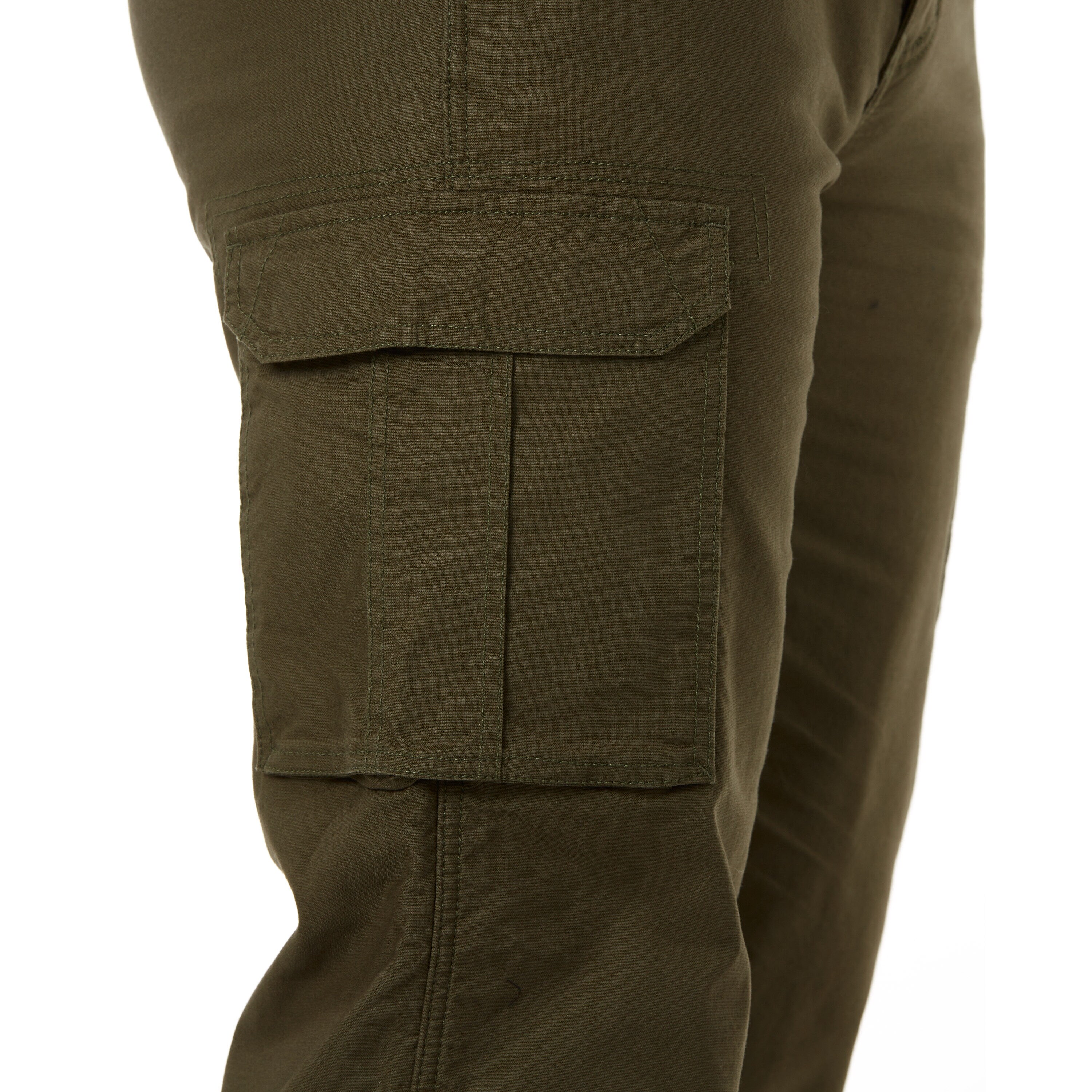 Pantalones de trabajo cargo de lienzo color oliva oscuro para hombre Smith's Workwear (talla 40 x 32) de ajuste relajado.