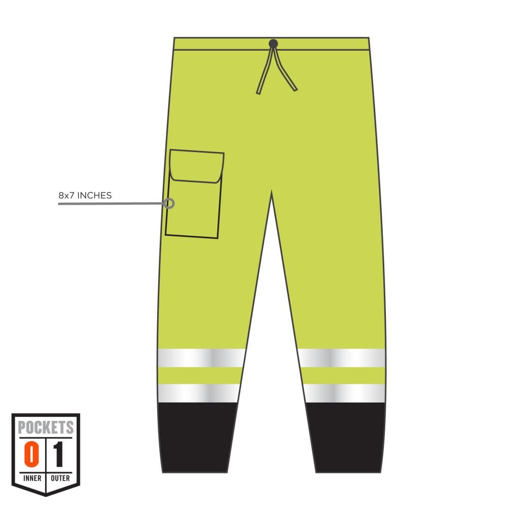 Pantalones de trabajo unisex en color lima para adulto (Talla Grande/Extra Grande) 23955.