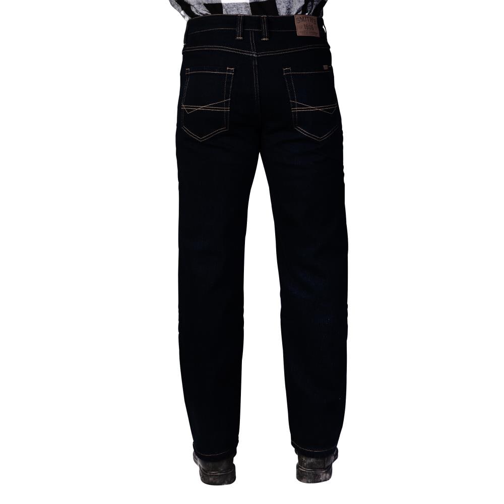 Pantalones de trabajo de mezclilla negra para hombre Smith's Workwear ajuste holgado (talla 42 x 30)