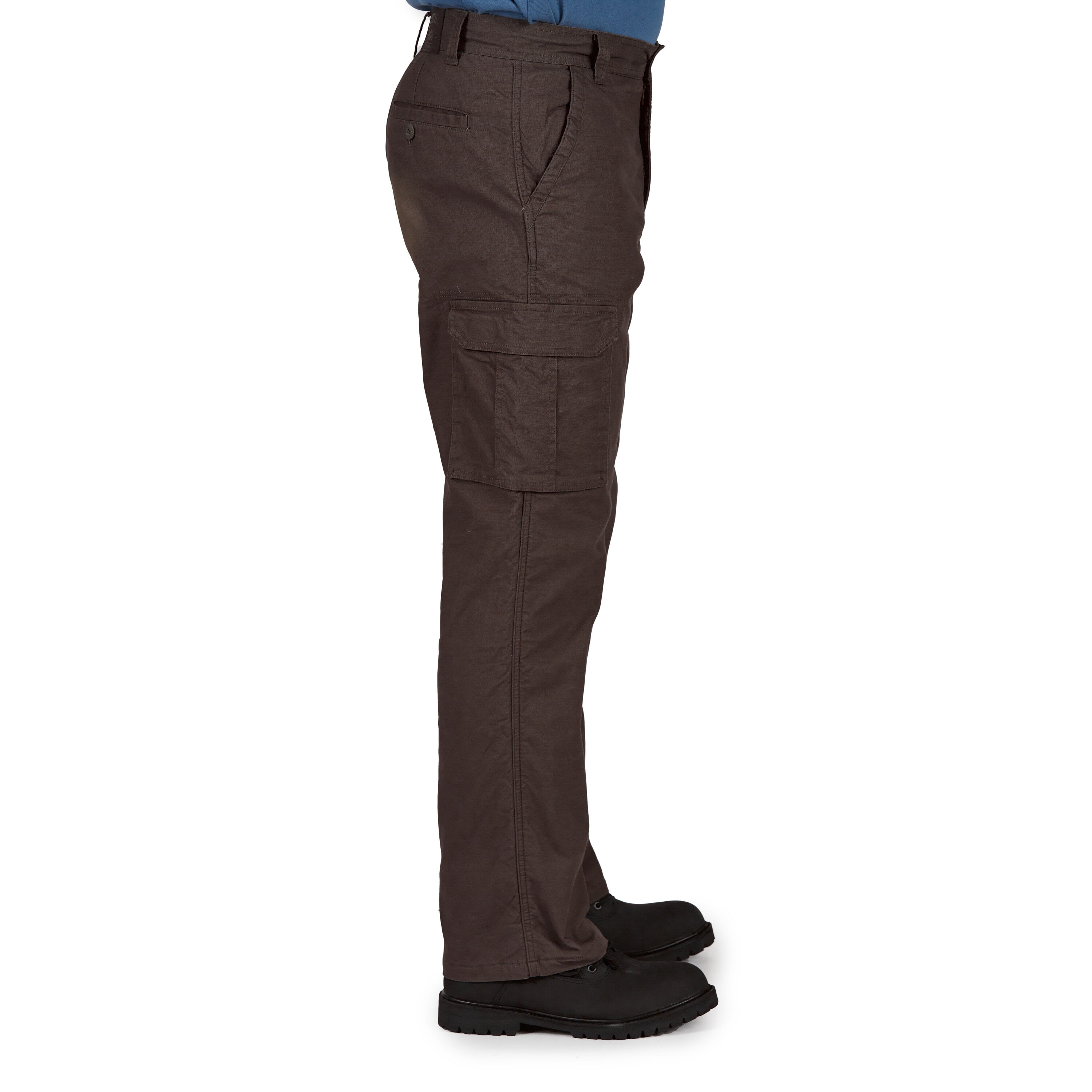 Pantalones de trabajo para hombre de Smith's Workwear en tela gris granito con corte holgado y bolsillos tipo carga (38 x 32)