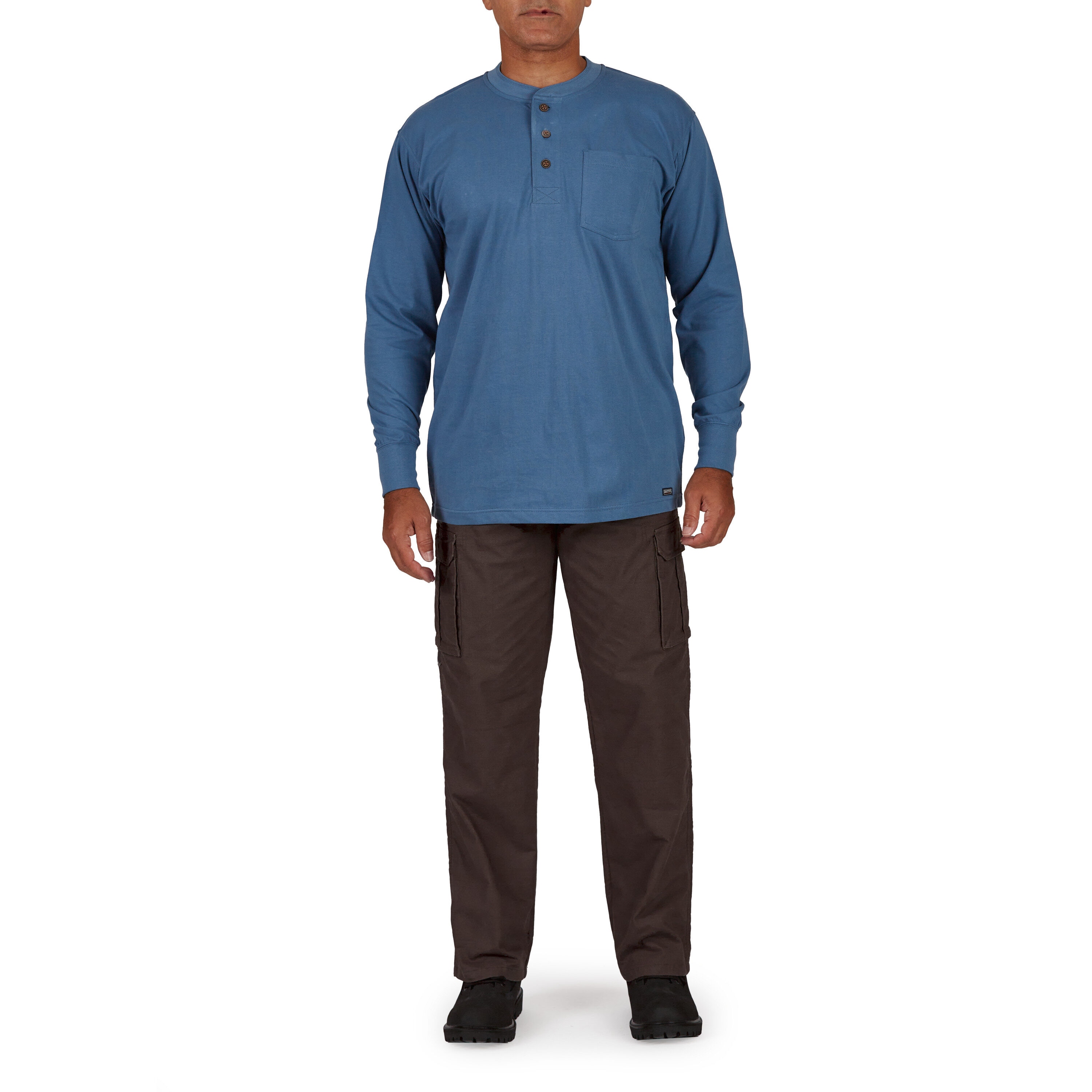 Pantalones de trabajo para hombre de Smith's Workwear en tela gris granito con corte holgado y bolsillos tipo carga (38 x 32)