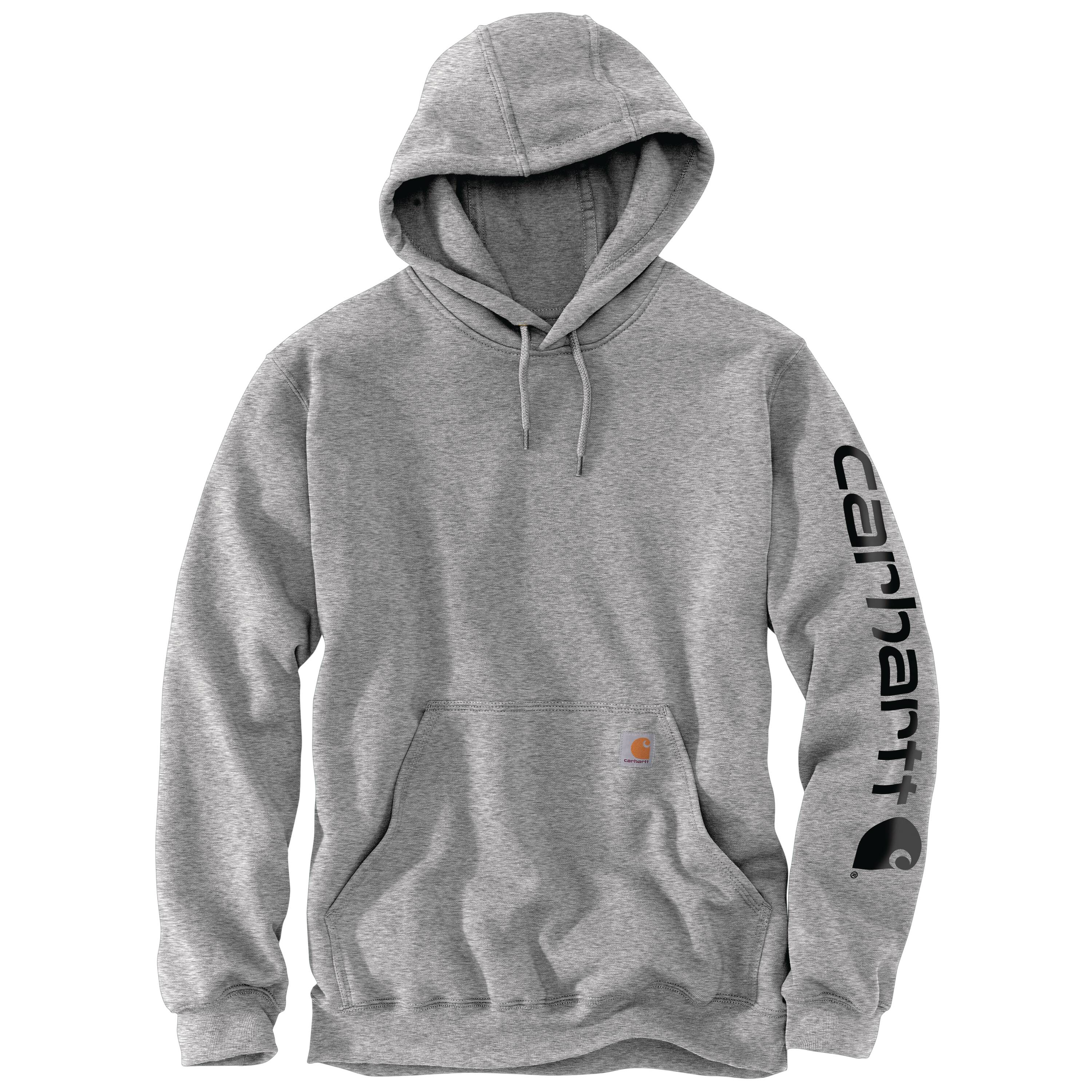 Sudadera con capucha gráfica de manga larga en gris para hombre de Carhartt (talla grande)