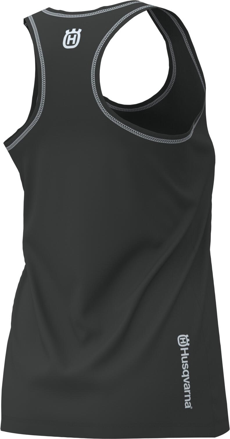 Playera sin mangas negra para mujer de Husqvarna (Talla grande)