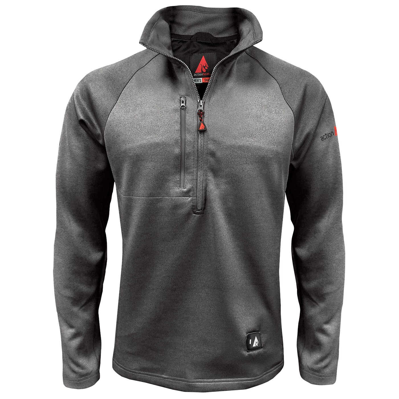Playera térmica con mangas largas gris para hombre con calefacción (2XL)