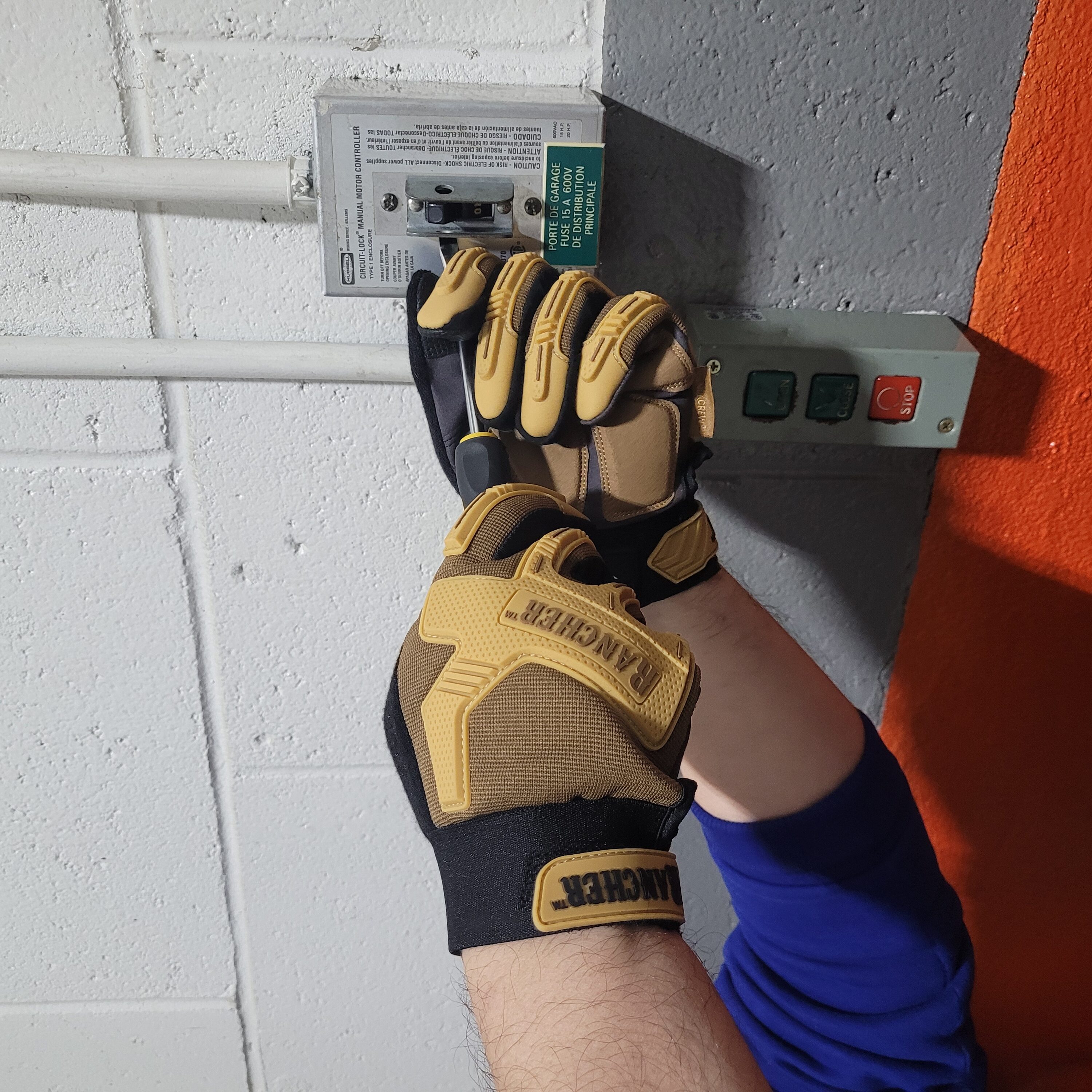 HandCrew Guantes Grandes de Cuero Sintético Amarillo - Par de 1 - USHG-2045L