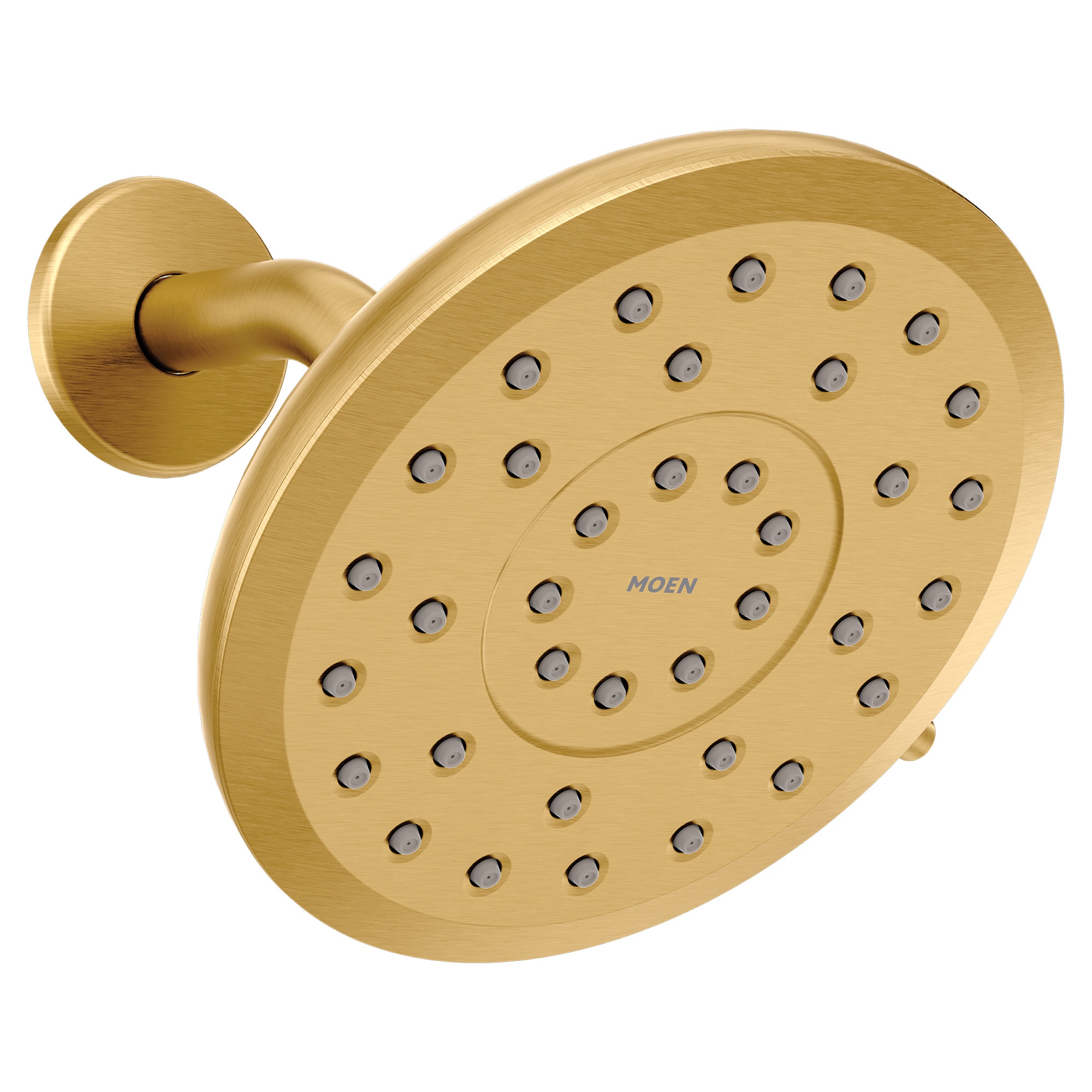 Grifo de bañera y ducha redondo multifunción en oro cepillado de Moen (Válvula no incluida, se vende por separado)