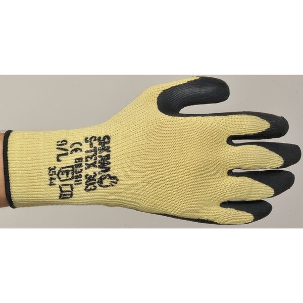 Guantes recubiertos resistentes al corte Showa, Nivel de corte A8, 10 ga, Amarillos, L - S-TEX303L-09