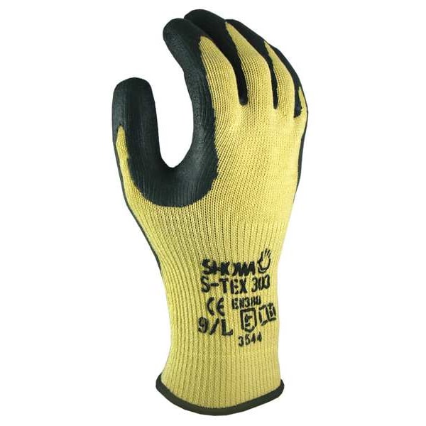 Guantes recubiertos resistentes al corte Showa, Nivel de corte A8, 10 ga, Amarillos, L - S-TEX303L-09
