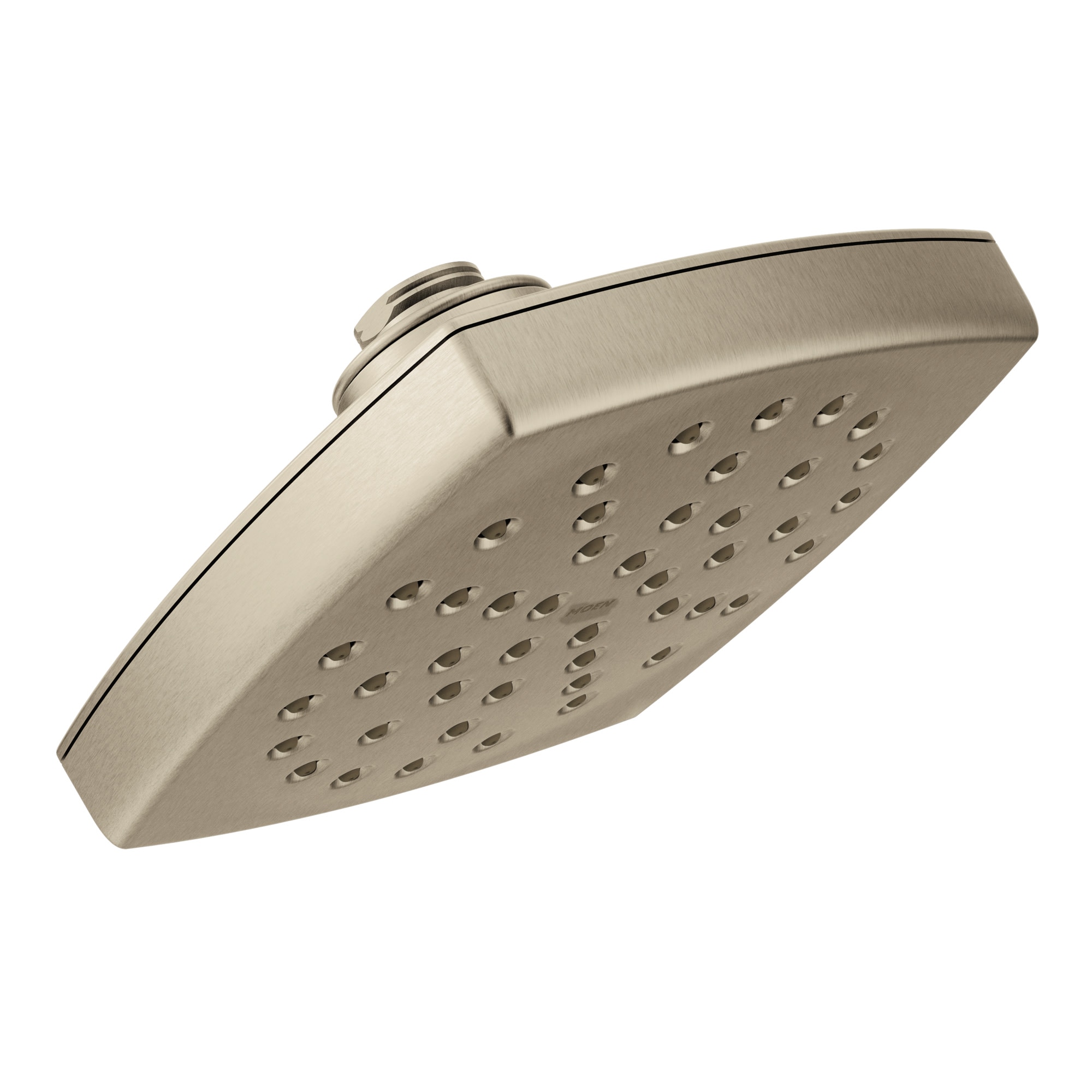 Grifo para bañera y ducha de 8 pulgadas cuadradas de función única en níquel cepillado, se vende por separado (válvula no incluida) Moen S6365EPBN.