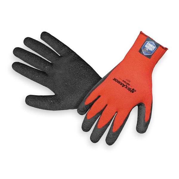 Guantes recubiertos resistentes al corte Hexarmor, Nivel de corte A7, calibre 10, Rojo, Talla S (7) - 9011-S (7)
