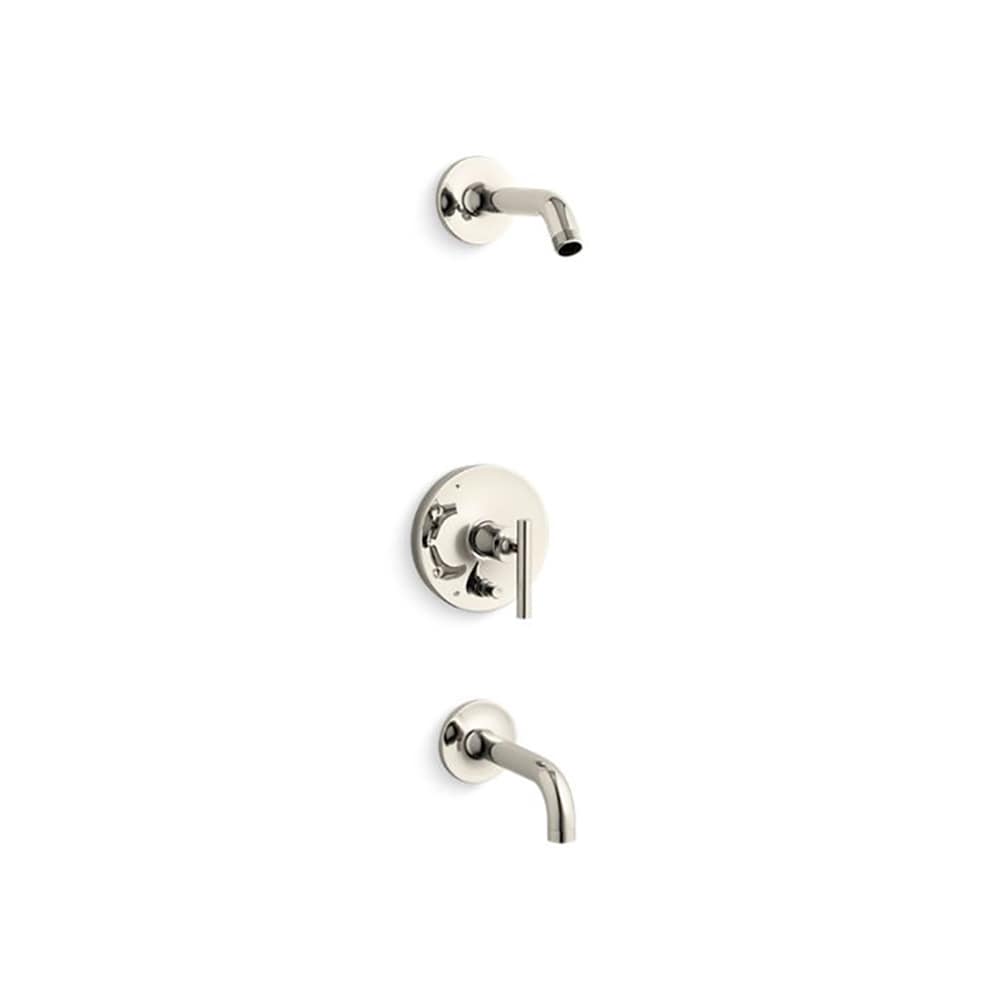Grifo de bañera y ducha de 1 manija vendido por separado KOHLER Purist en níquel pulido vibrante - K-T14421-4L-SN