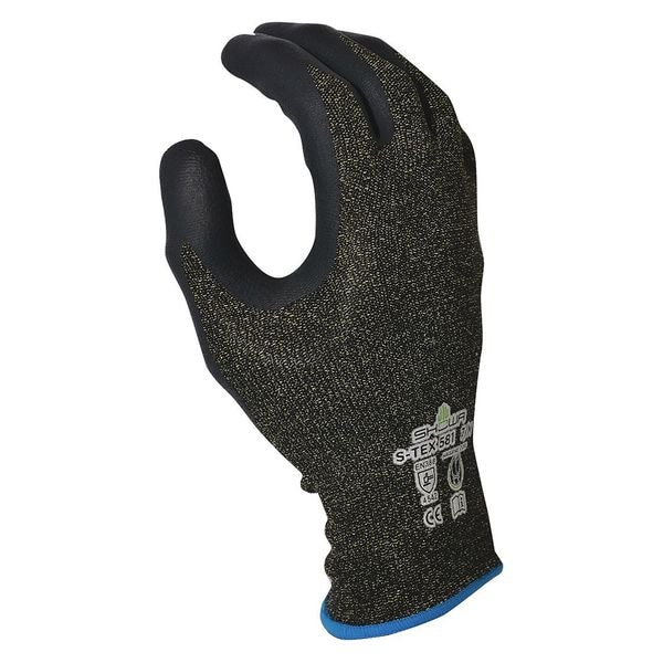 Guantes recubiertos resistentes al corte Showa, Nivel de corte A5, 15 ga, negros, 2XL (10) - S-TEX581XXL-10