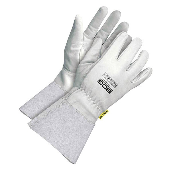 Guantes de piel Bdg, Nivel de corte A4, Blanco / Blanco, XL - 20-1-1605-XL-K