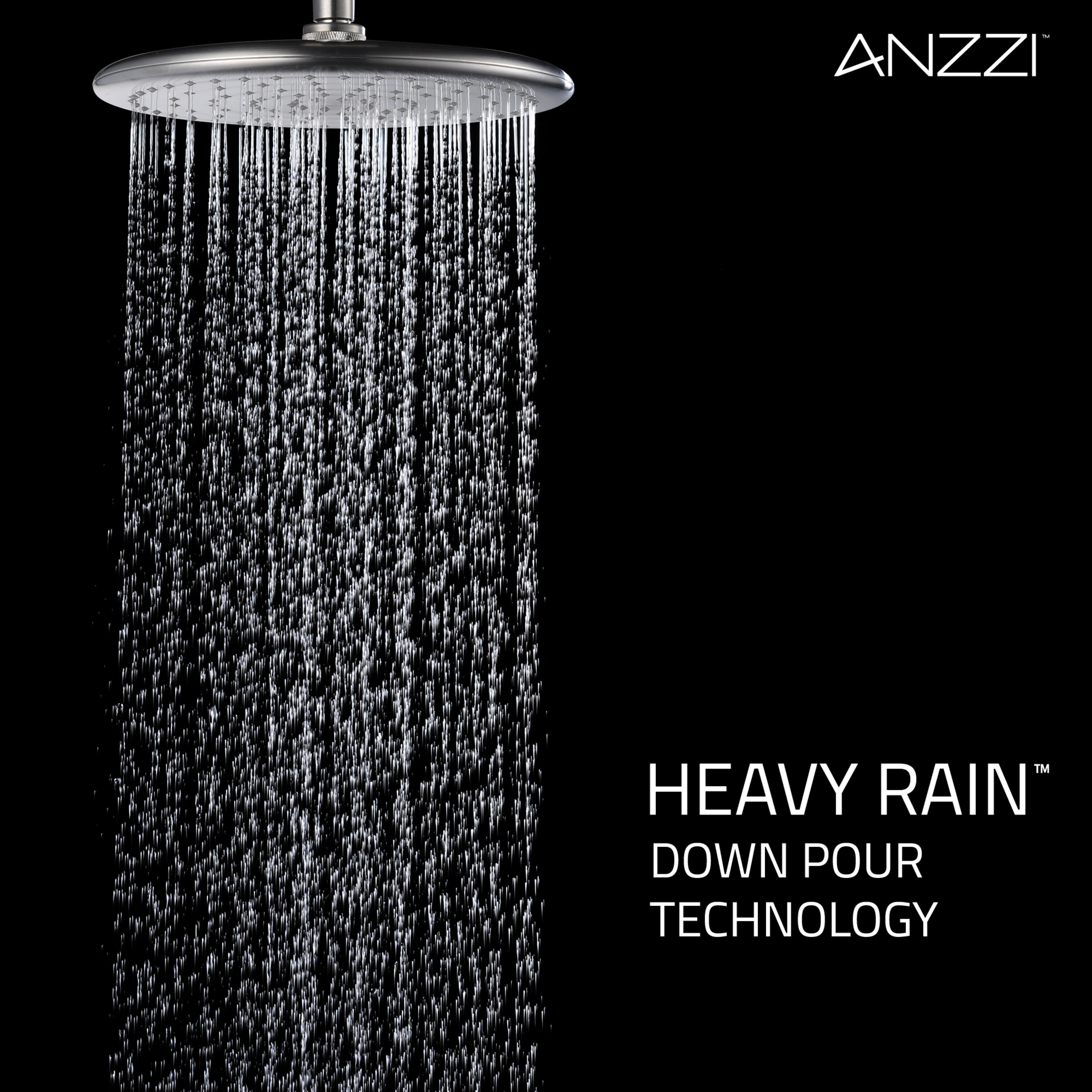 Grifo monomando de bañera y ducha redonda de 11.39 pulgadas, función única, acabado en níquel cepillado ANZZI Meno con válvula SH-AZ032BN