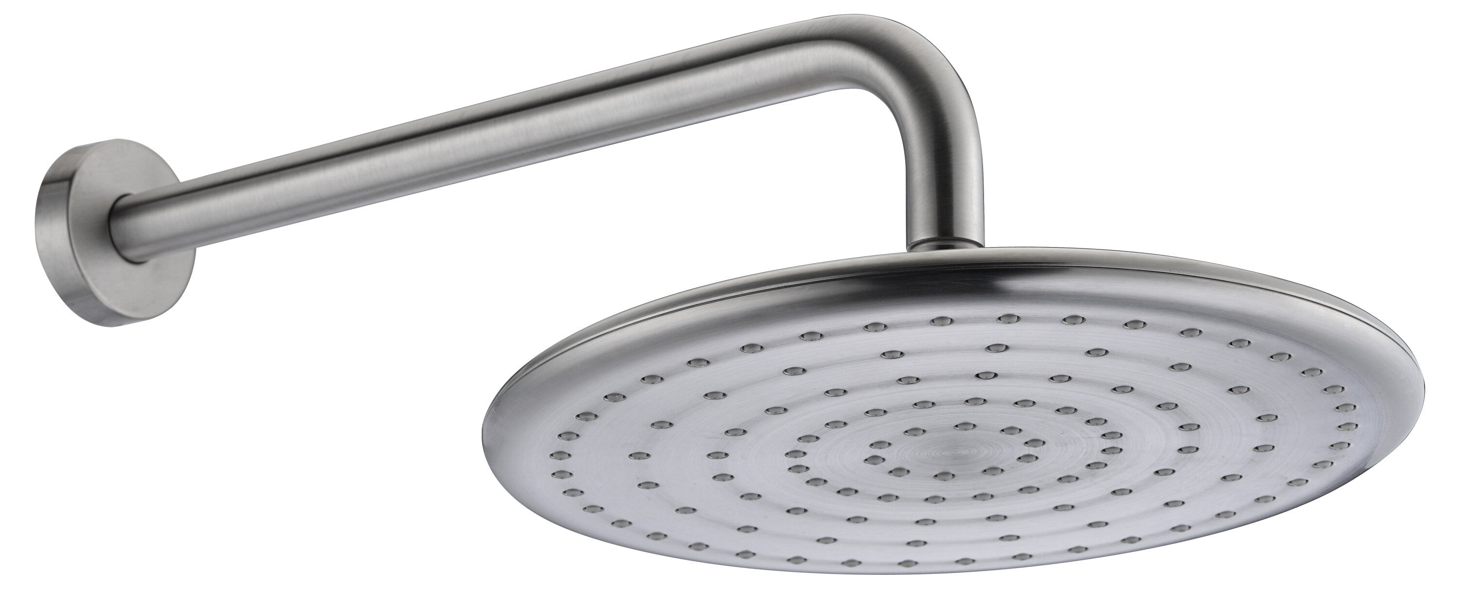 Grifo monomando de bañera y ducha redonda de 11.39 pulgadas, función única, acabado en níquel cepillado ANZZI Meno con válvula SH-AZ032BN