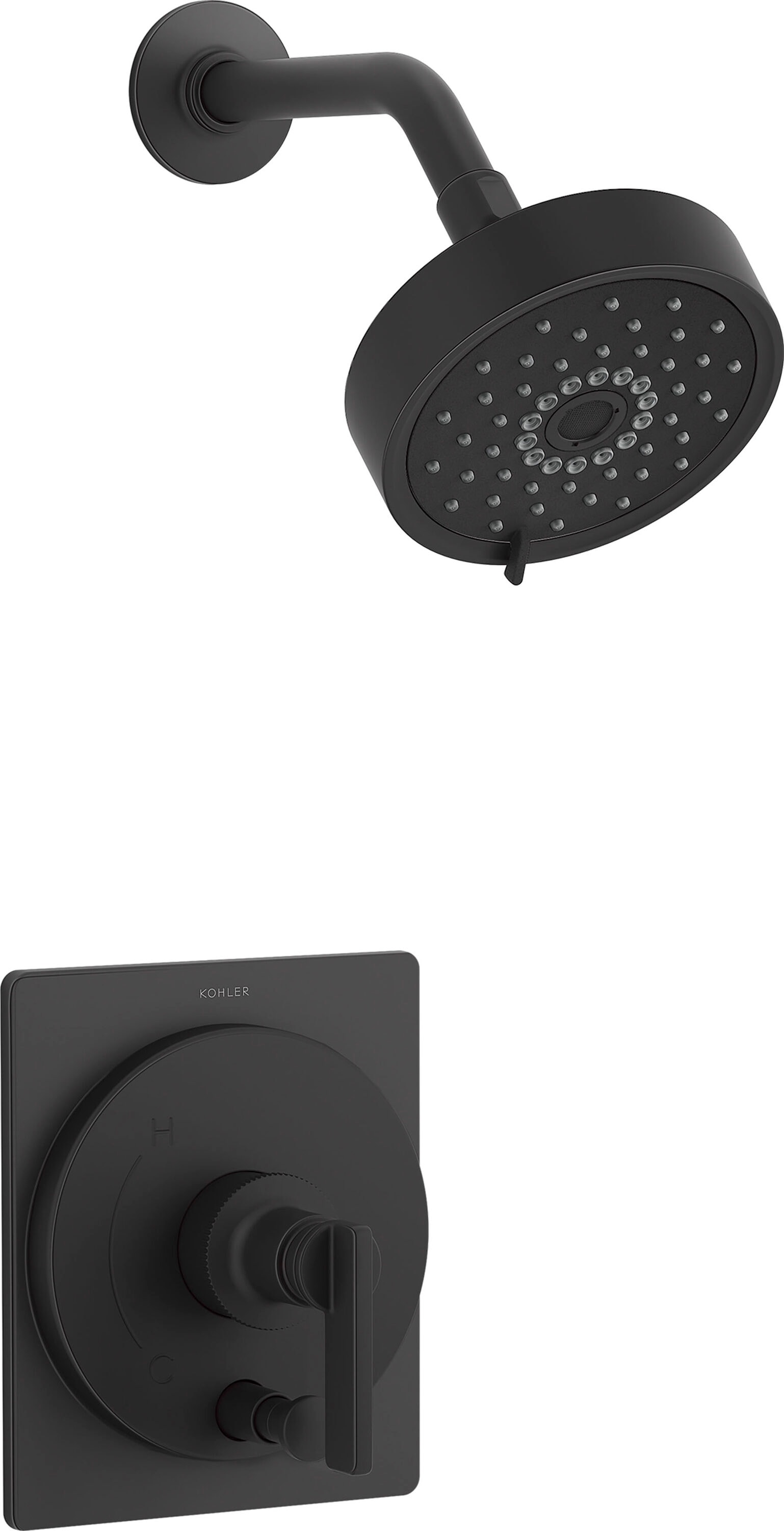Mezcladora de Bañera y Ducha de 1 Mango en Negro Mate de 5.44 Pulgadas por KOHLER Castia by Studio McGee
