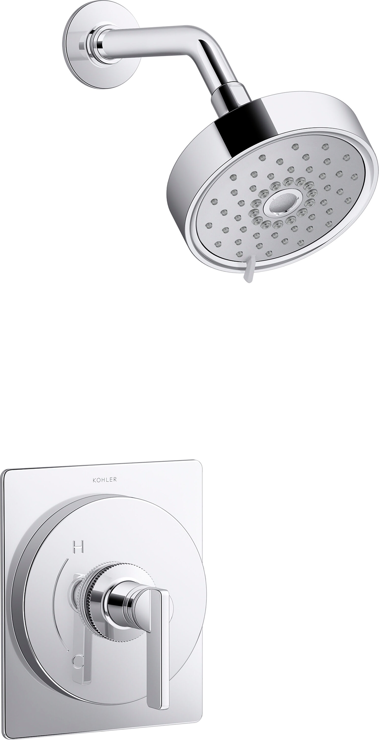 Grifo de Bañera y Ducha de una Manija Multifuncional de 5.44 Pulgadas en Cromo Pulido KOHLER Castia por Studio McGee TS35916-4Y-CP