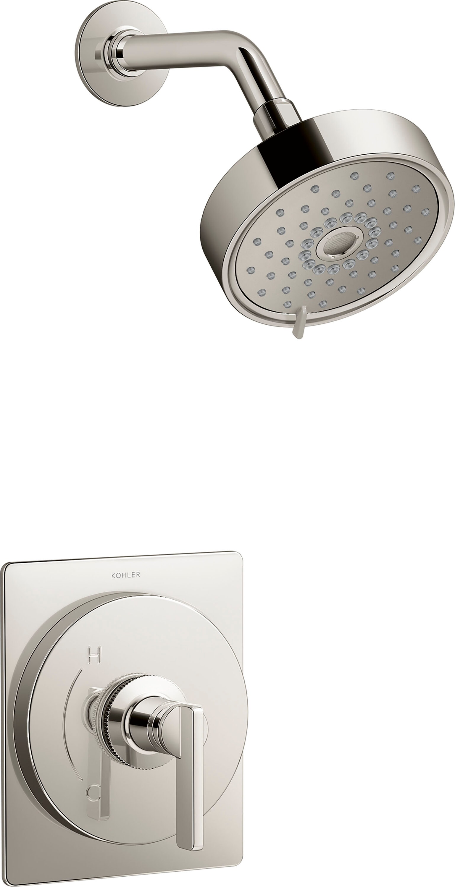 Grifo de bañera y ducha de níquel pulido vibrante de 1 manija multi-función de 5.44 pulgadas, estilo Castia de KOHLER por Studio McGee