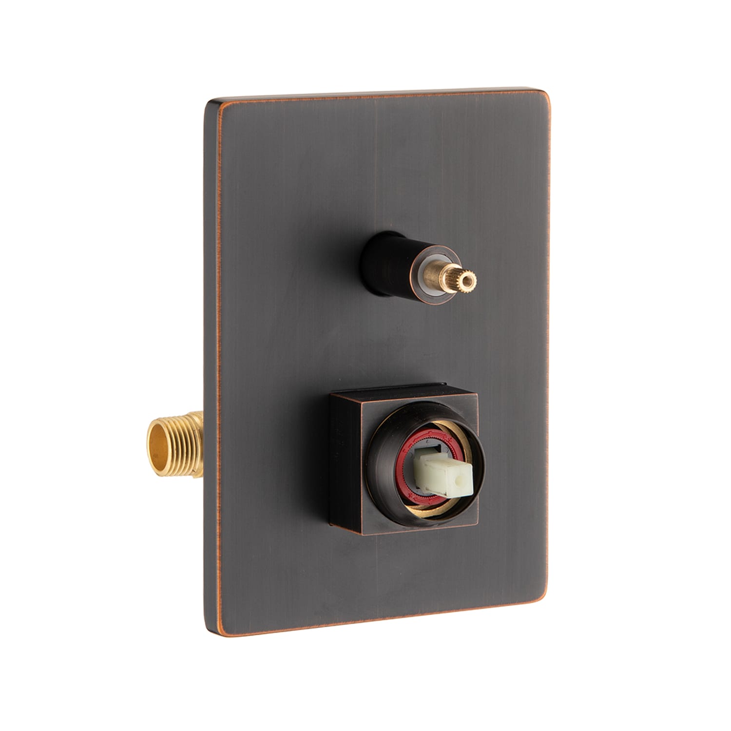 Sistema de regadera WELLFOR DT en bronce frotado con aceite, 1 manija, función única, regadera cuadrada de 10 pulgadas con válvula DTG-806CS10ORB.