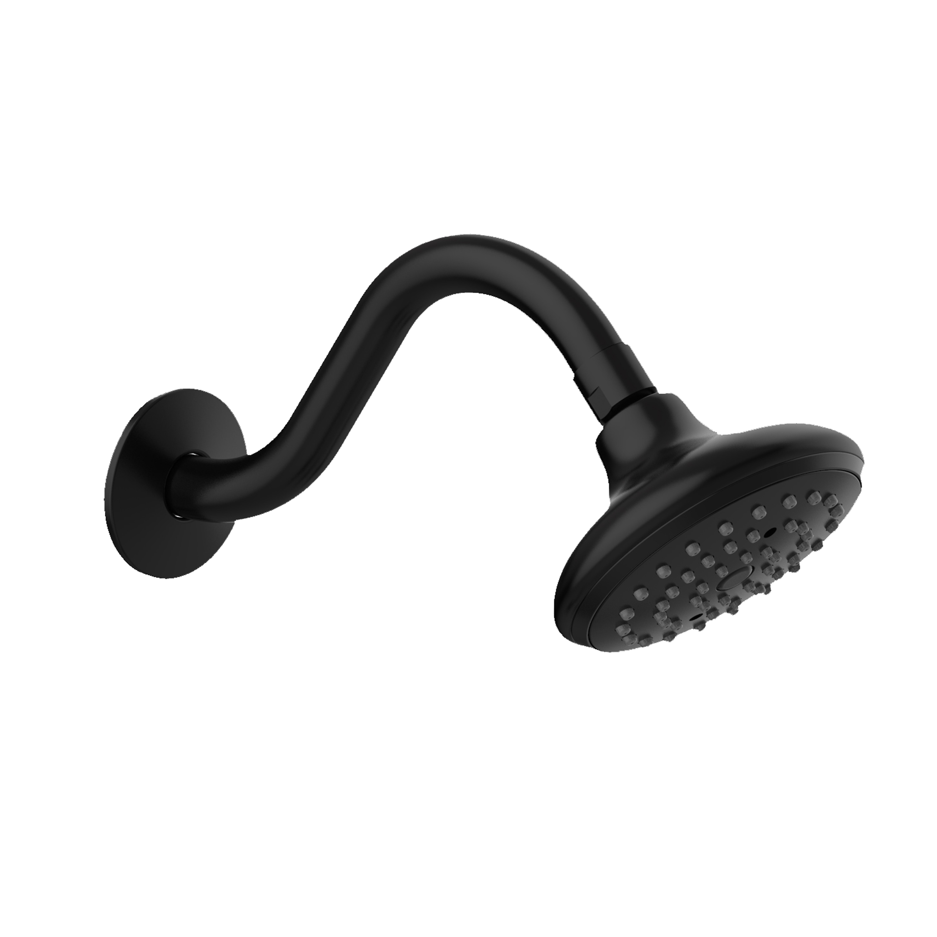 Mezcladora para bañera y regadera redonda de 2 manijas en color negro mate de la línea Oakmont de Design House con válvula de 4.5 pulgadas y función única