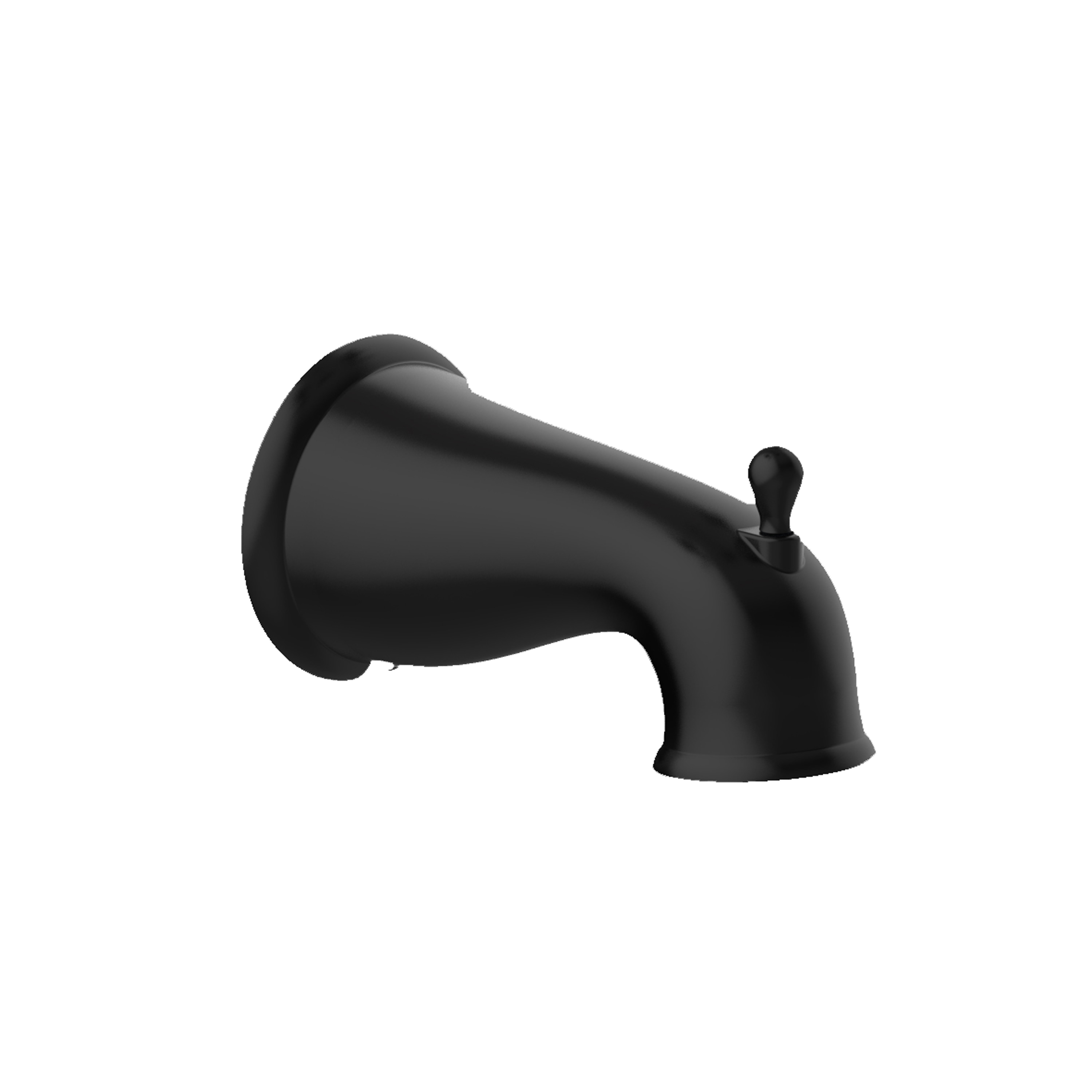Mezcladora para bañera y regadera redonda de 2 manijas en color negro mate de la línea Oakmont de Design House con válvula de 4.5 pulgadas y función única