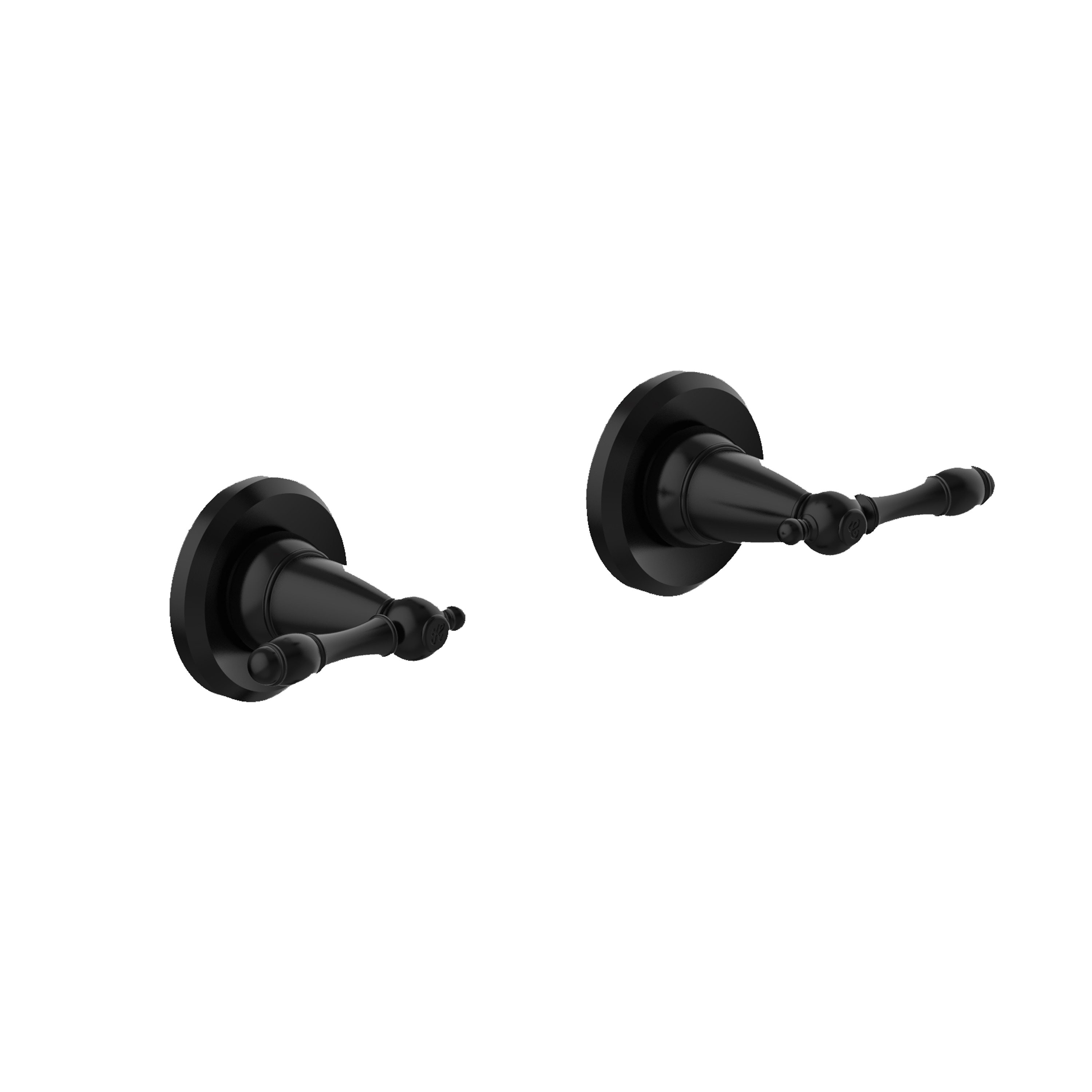 Mezcladora para bañera y regadera redonda de 2 manijas en color negro mate de la línea Oakmont de Design House con válvula de 4.5 pulgadas y función única