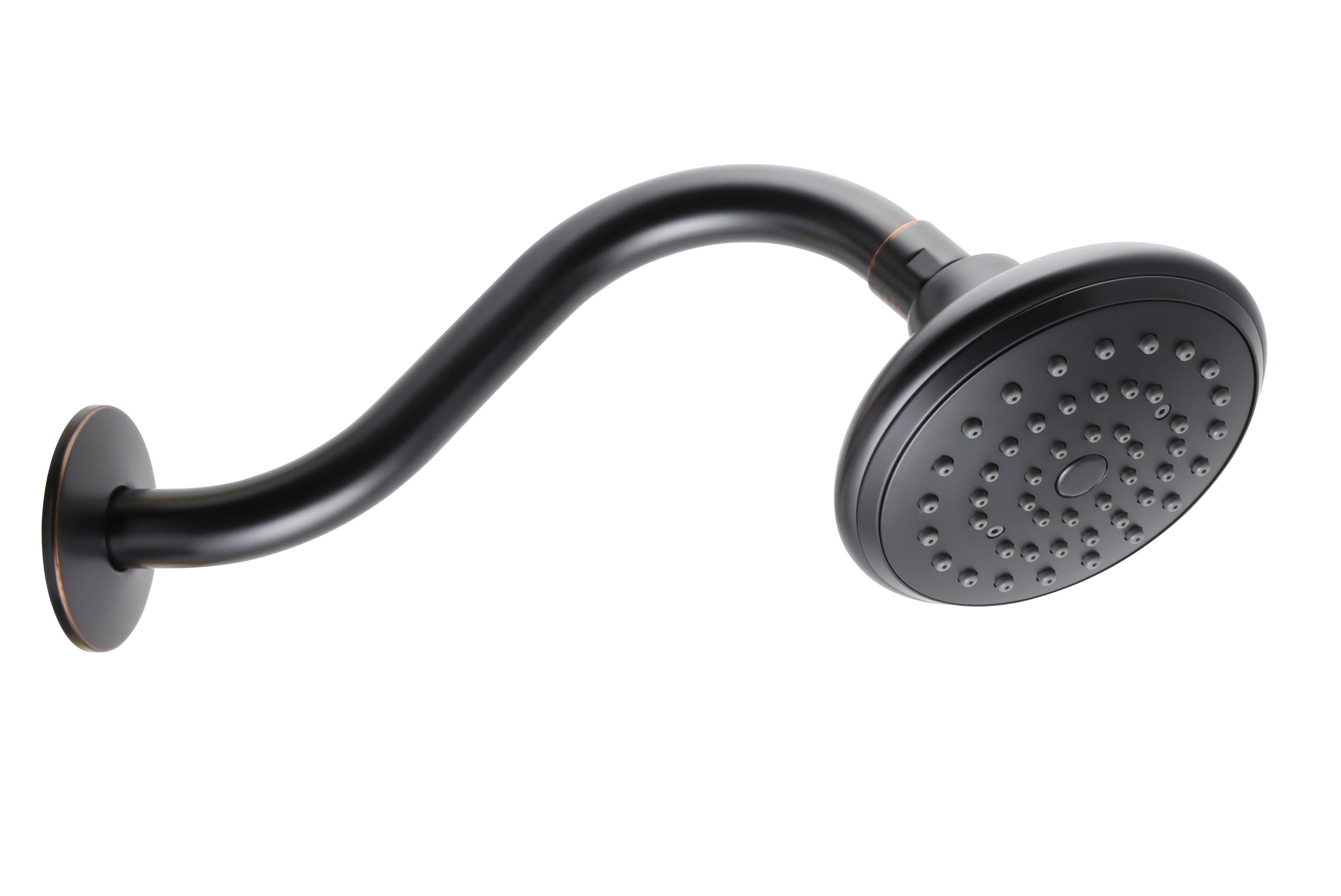 Llave mezcladora para bañera y regadera redonda de 4.5 pulgadas en bronce frotado con aceite de la colección Oakmont de Design House con 2 manijas y función única.