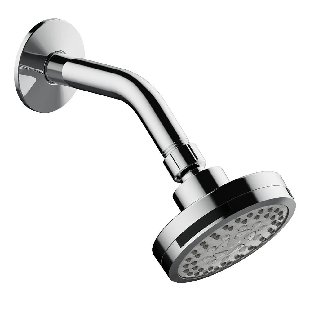 Grifería para bañera y ducha redonda de 3.86 pulgadas de Design House Eastport II, cromo pulido con manija y funciones múltiples