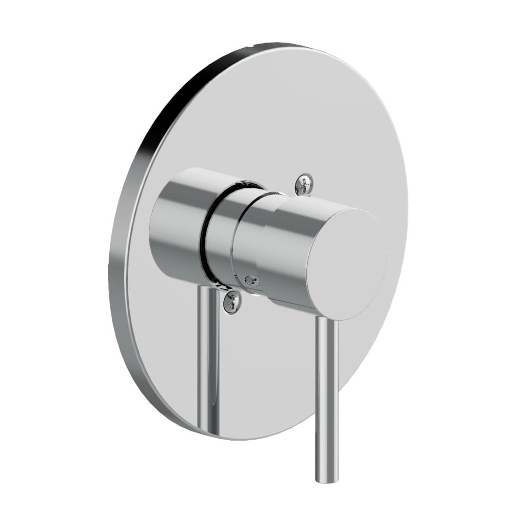 Grifería para bañera y ducha redonda de 3.86 pulgadas de Design House Eastport II, cromo pulido con manija y funciones múltiples