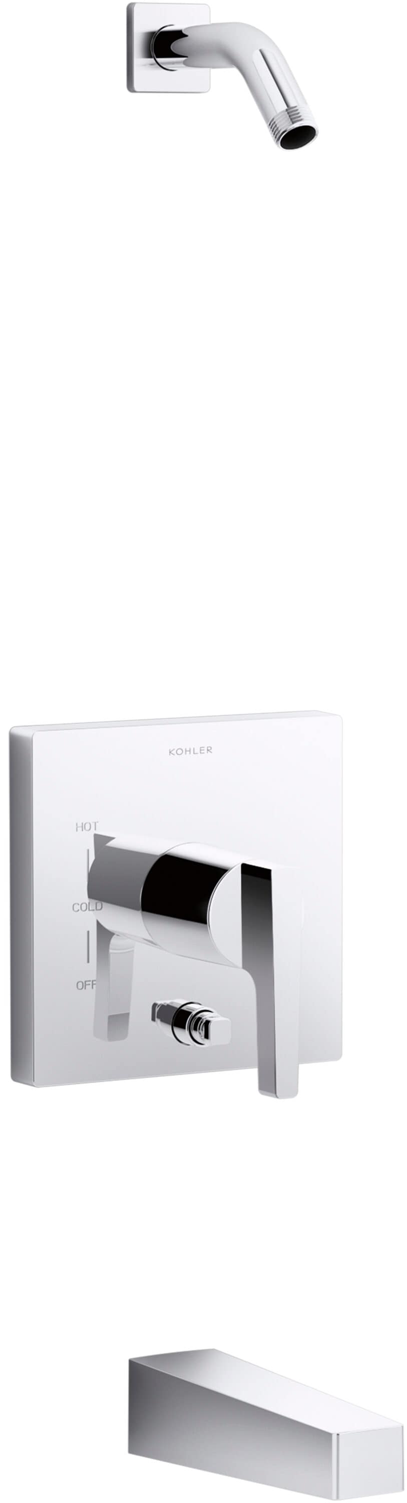 Faucet para bañera y regadera de 1 manija en cromo pulido Honestidad, vendido por separado KOHLER K-T99763-4L-CP