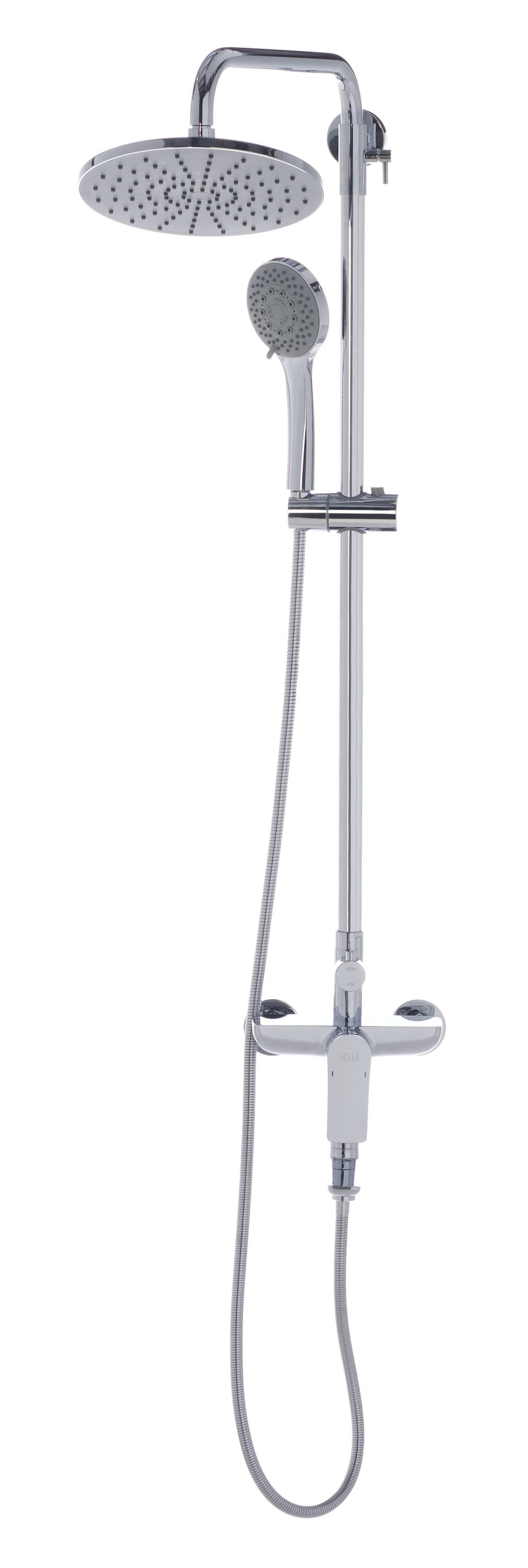 Combinación para Baño de Safavieh, Cromo con 2 Manijas, Multicepillo de 8 Pulgadas para Bañera y Ducha con Válvula BRC3368C