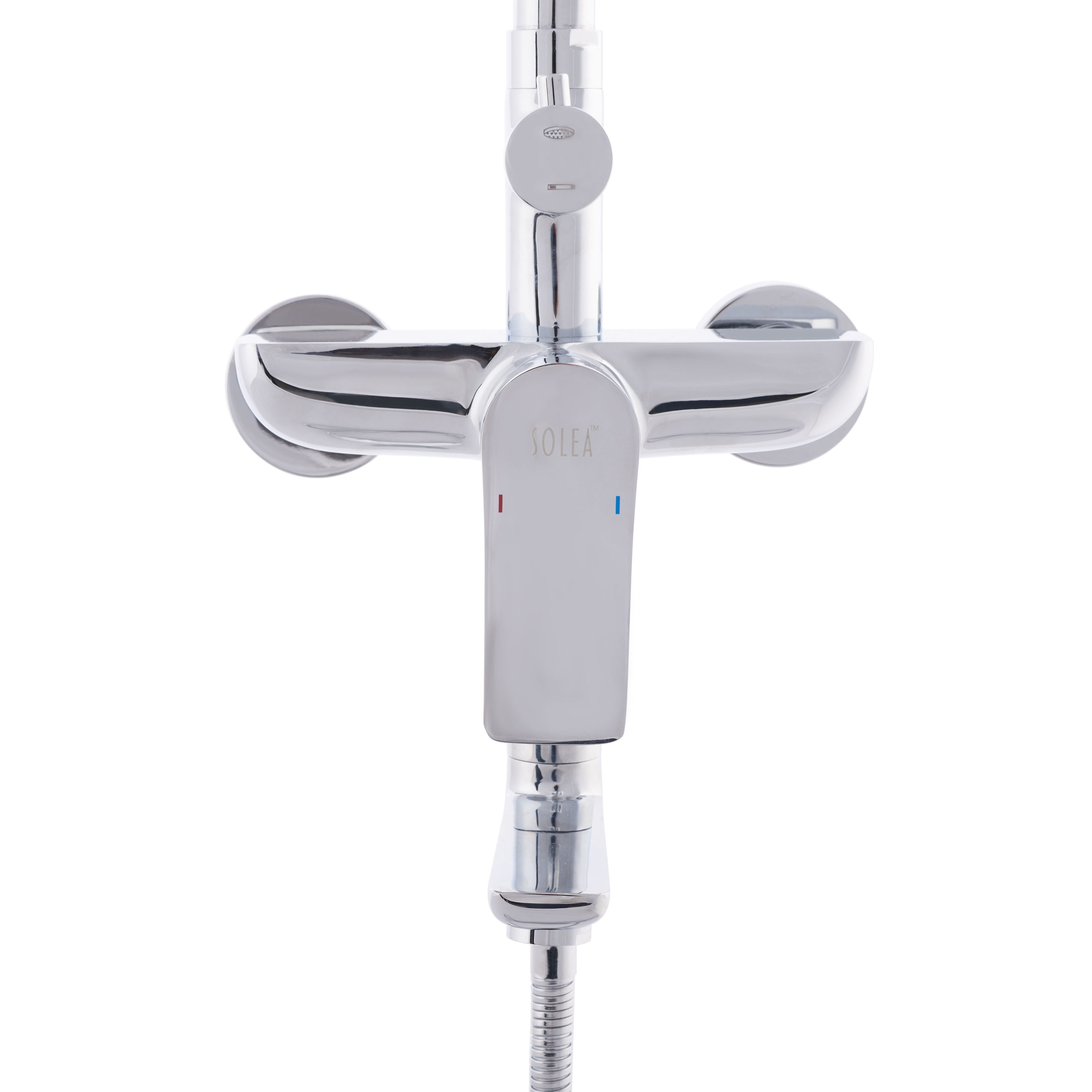 Combinación para Baño de Safavieh, Cromo con 2 Manijas, Multicepillo de 8 Pulgadas para Bañera y Ducha con Válvula BRC3368C