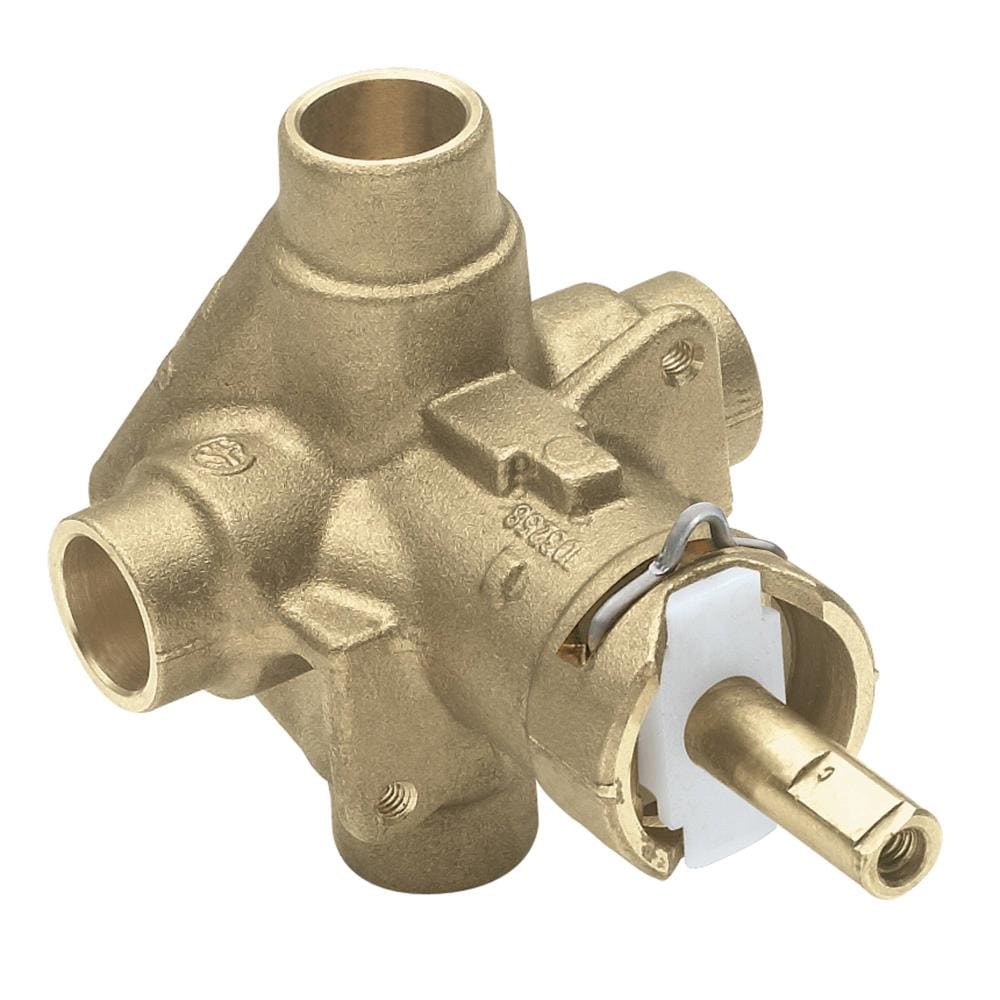 Grifo para bañera y regadera de cromo pulido de una sola manija y función única de 2.5 pulgadas Moen Chateau con válvula TL183-2520-L