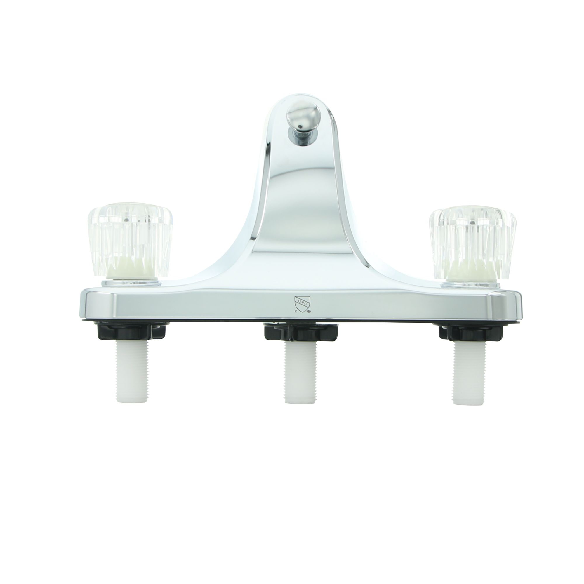 Grifo para bañera y ducha redondo de 2.0 pulgadas, cromado, de doble manija y función única con válvula RVP063 de Road & Home