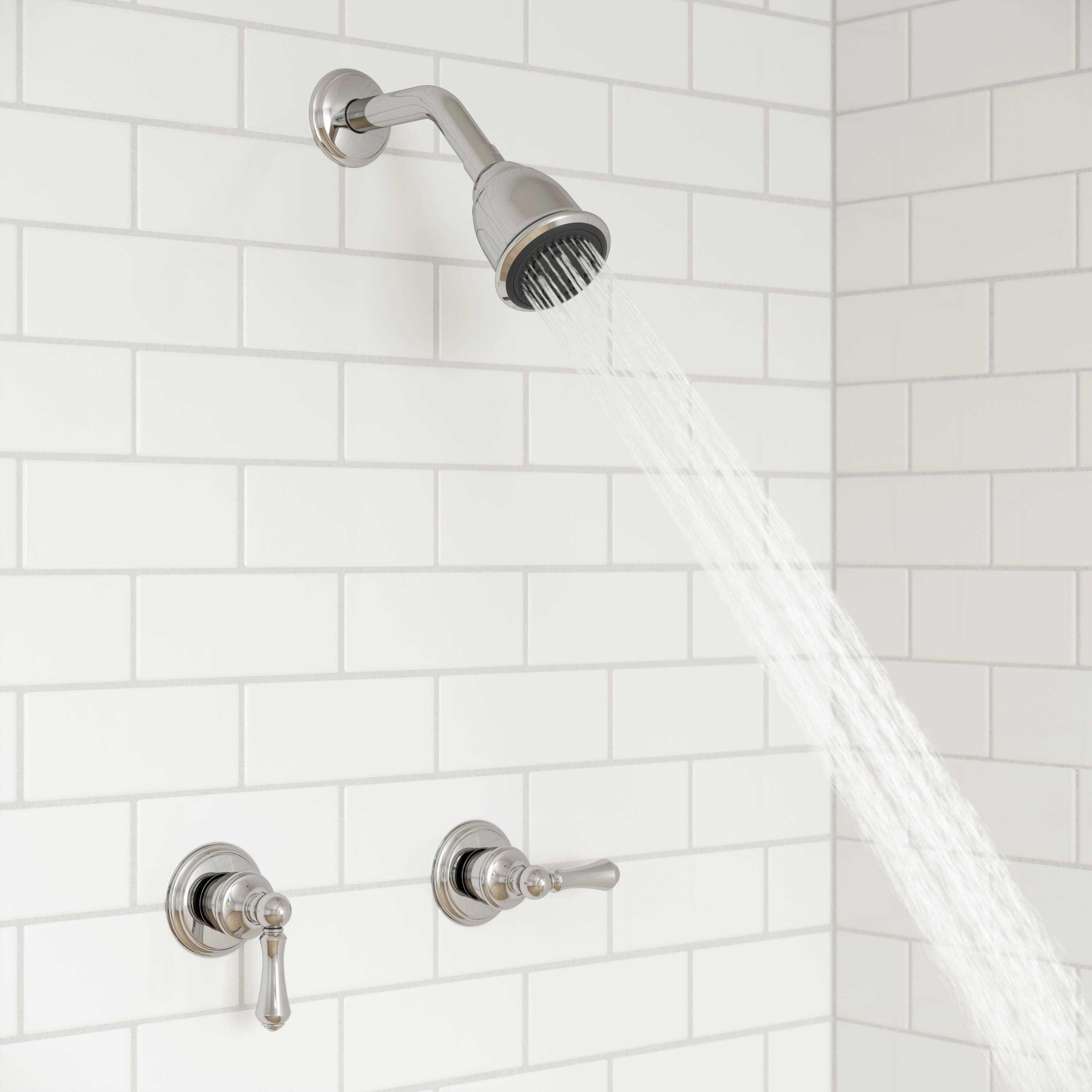 Serie 07 de Pfister Cromo con 2 Manijas y Función Múltiple de 2.97 Pulgadas para Bañera Redonda y Regadera LG07-81BC