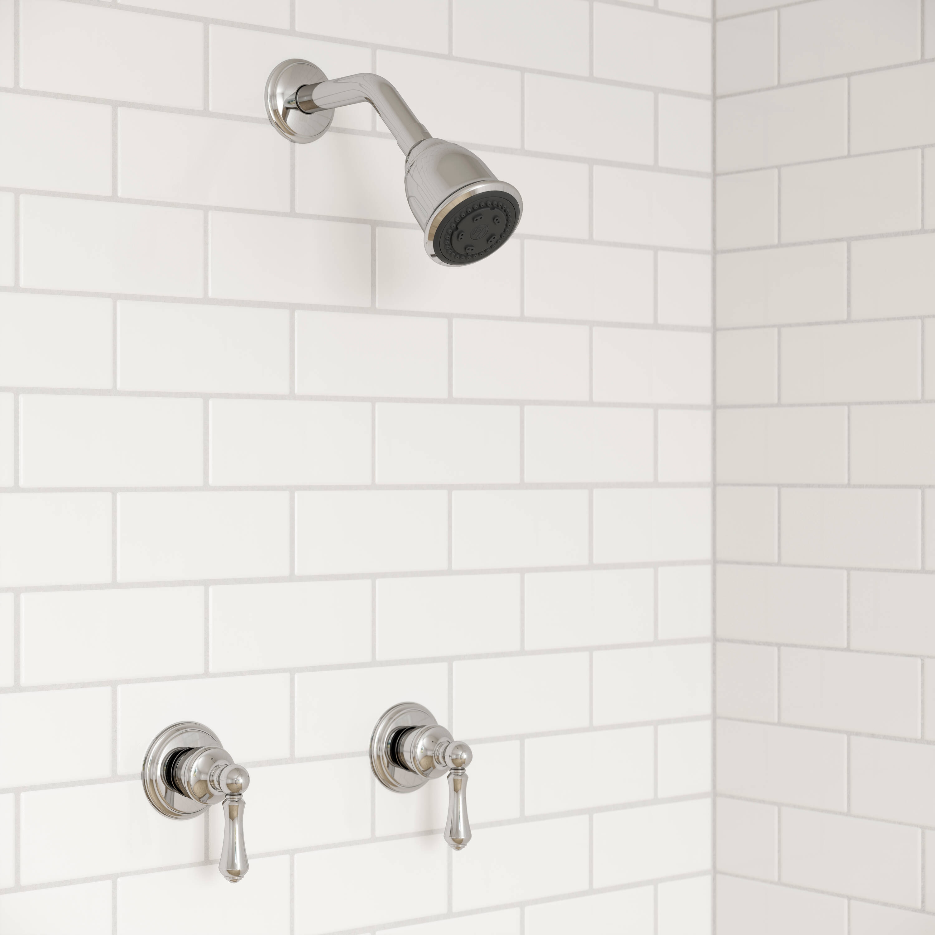 Serie 07 de Pfister Cromo con 2 Manijas y Función Múltiple de 2.97 Pulgadas para Bañera Redonda y Regadera LG07-81BC