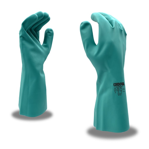 Cordova Unsupported, Nitrilo, Estándar, Forrados, Guantes de 15 mil, L, Paquete de 12 - 4630L