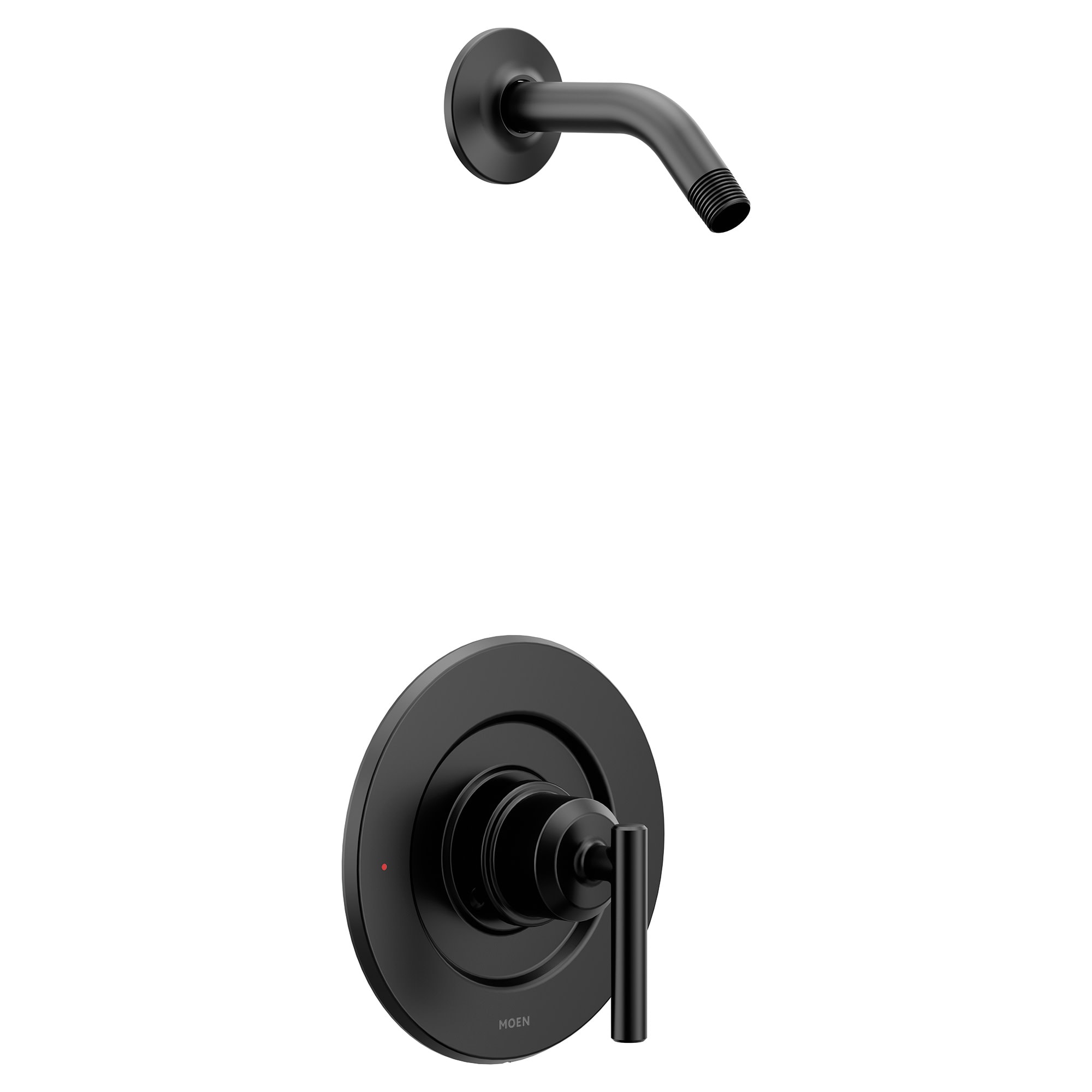 Grifo de bañera y ducha de 1 manija en negro mate de Moen (Válvula no incluida) Se vende por separado