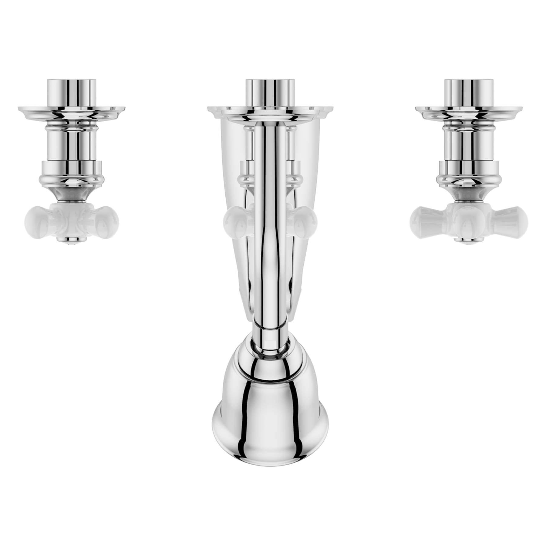Serie Pfister Pfirst Cromo 3-manijas Multi-función Redonda de 2.97 pulgadas para Bañera y Ducha LG01-8CPC