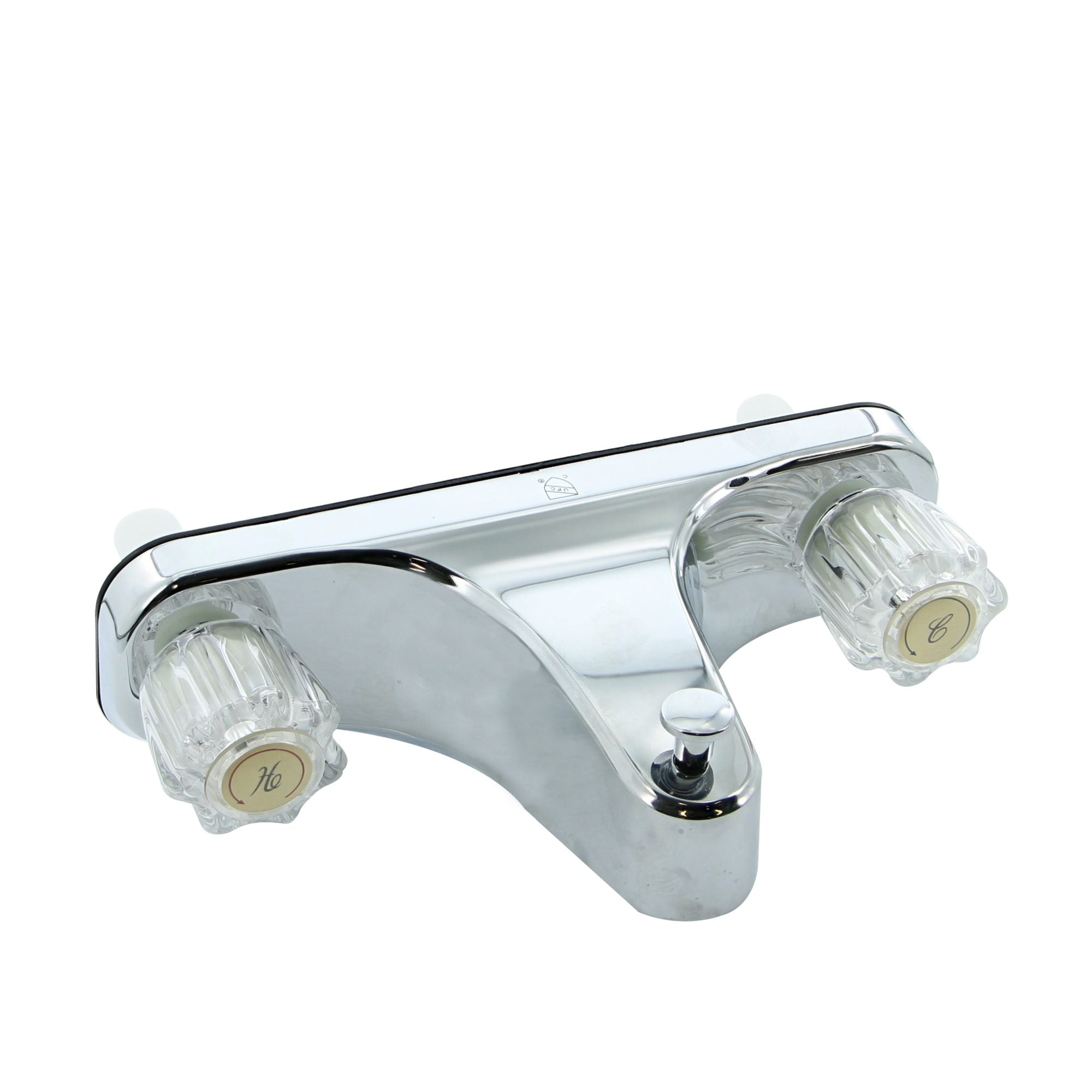 Grifo de bañera y ducha redondo de cromo de 2 asas y función única de 2.0 pulgadas Road & Home con Válvula RVP066