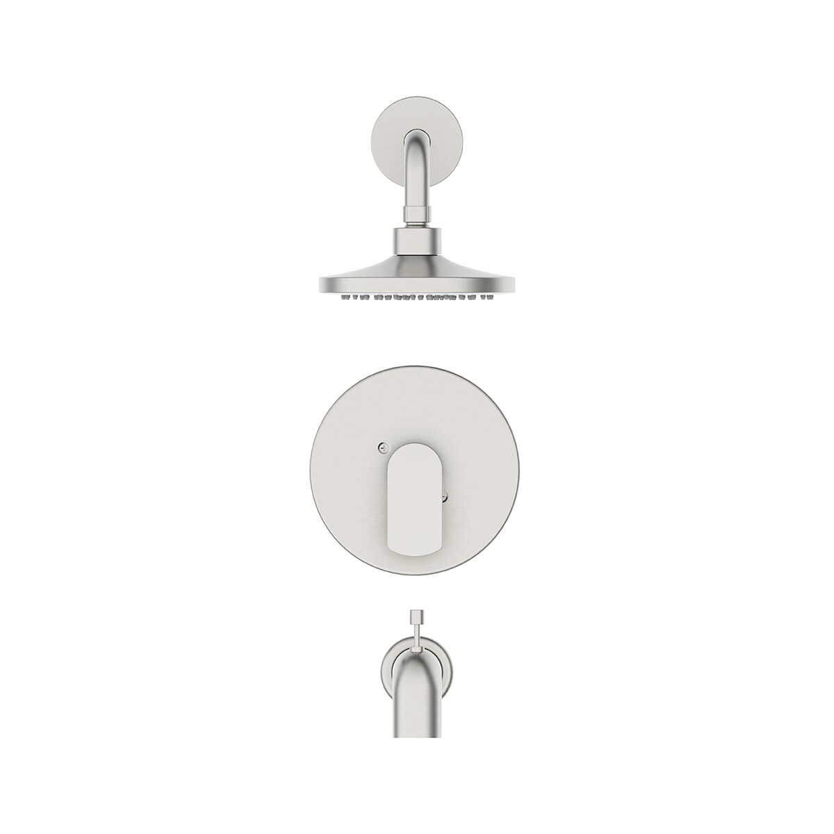 Origen 21 Candace Níquel Cepillado Grifo de bañera redondo de 1 mango y 1 función con válvula de 6.291 pulgadas