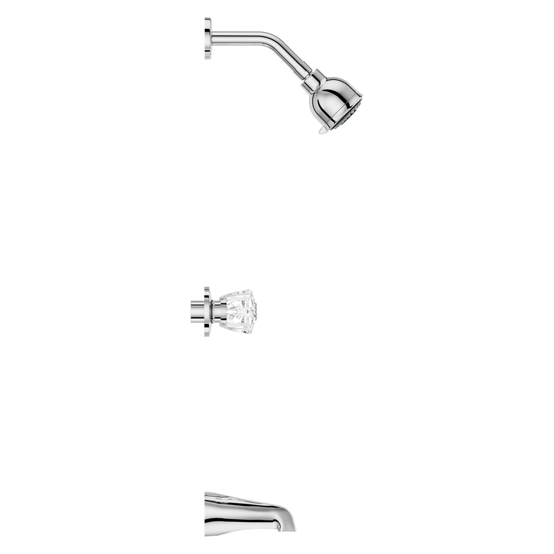 Serie Pfister Pfirst Cromo 3-Manijas Multi-función de 2.88 Pulgadas para Bañera y Regadera con Válvula LG01-3180
