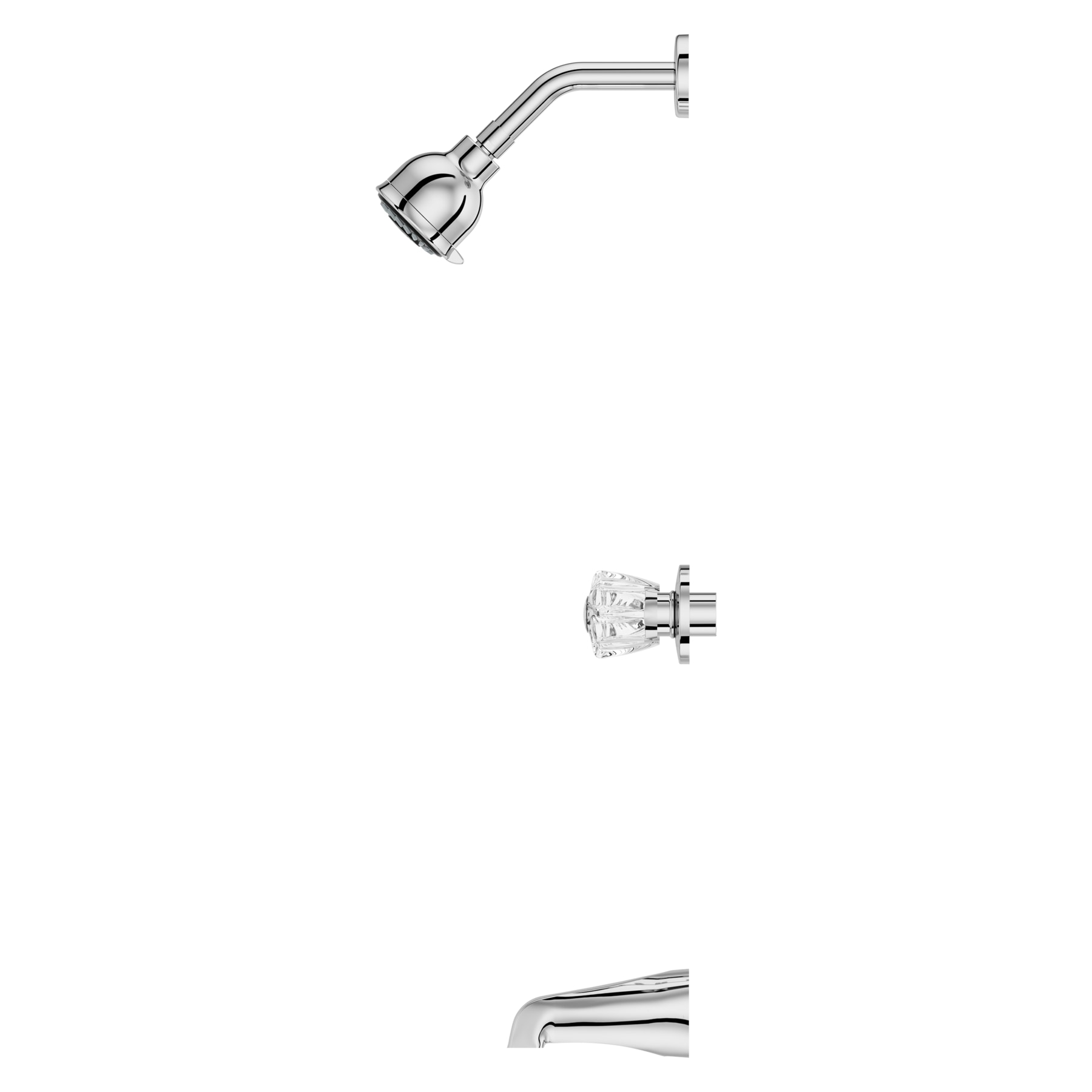 Serie Pfister Pfirst Cromo 3-Manijas Multi-función de 2.88 Pulgadas para Bañera y Regadera con Válvula LG01-3180